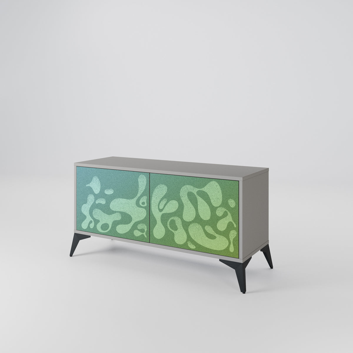 IRREGULAR BLUE Compact 2-Door TV Cabinet