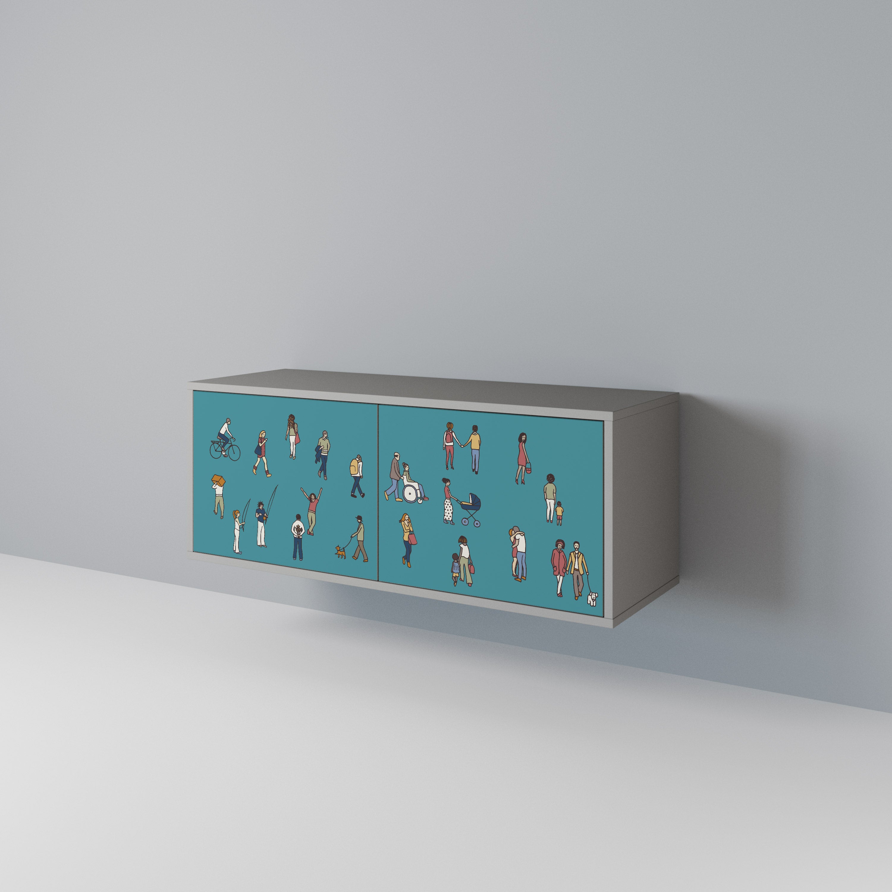 COLLECTIVE STREAM Compact 2-Door TV Cabinet