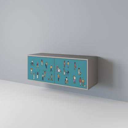 COLLECTIVE STREAM Compact 2-Door TV Cabinet