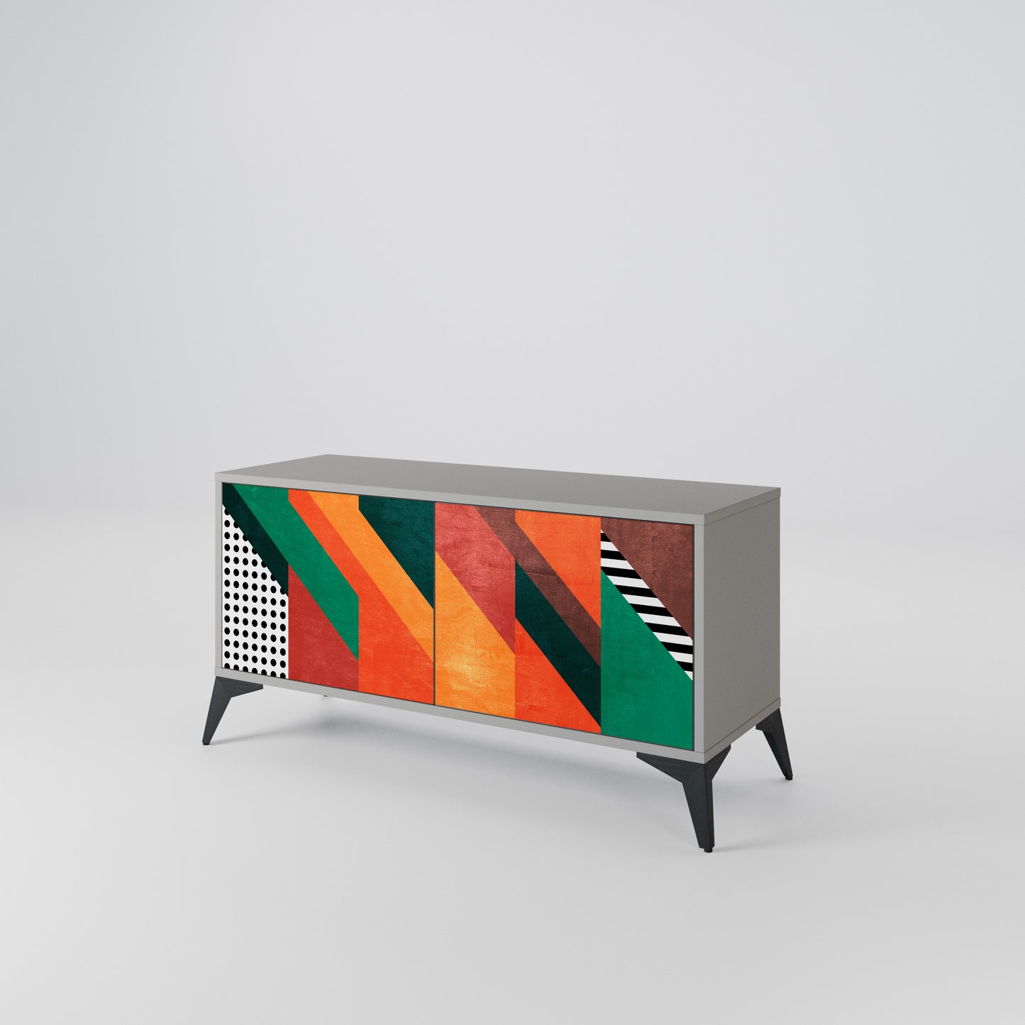 MAKESHIFT ARTISTRY Compact 2-Door TV Cabinet