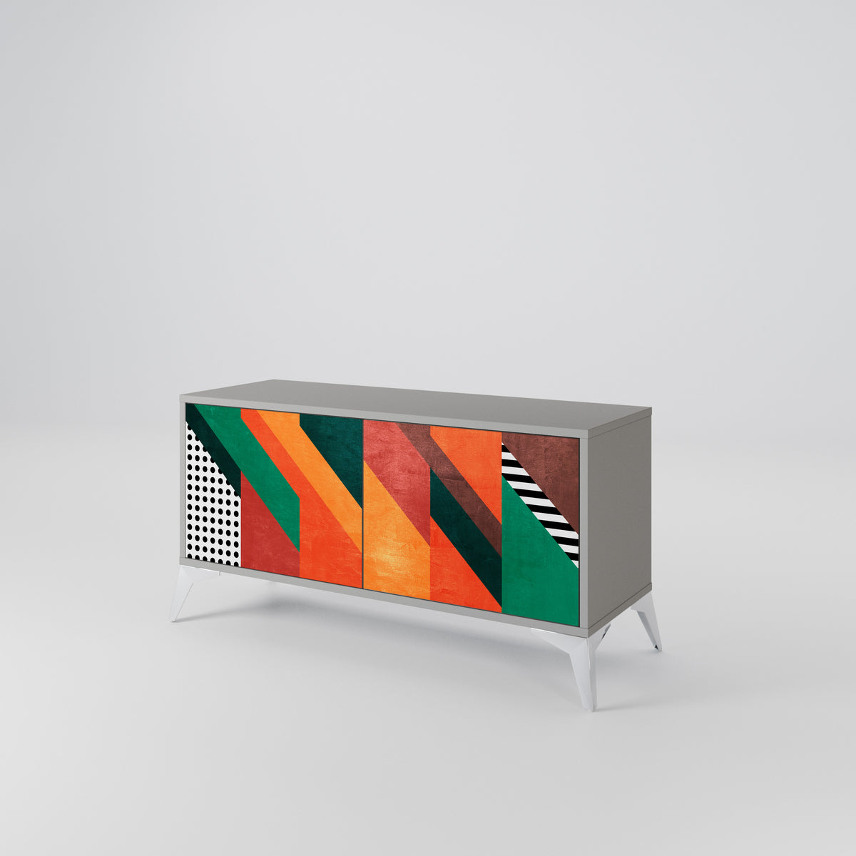MAKESHIFT ARTISTRY Compact 2-Door TV Cabinet