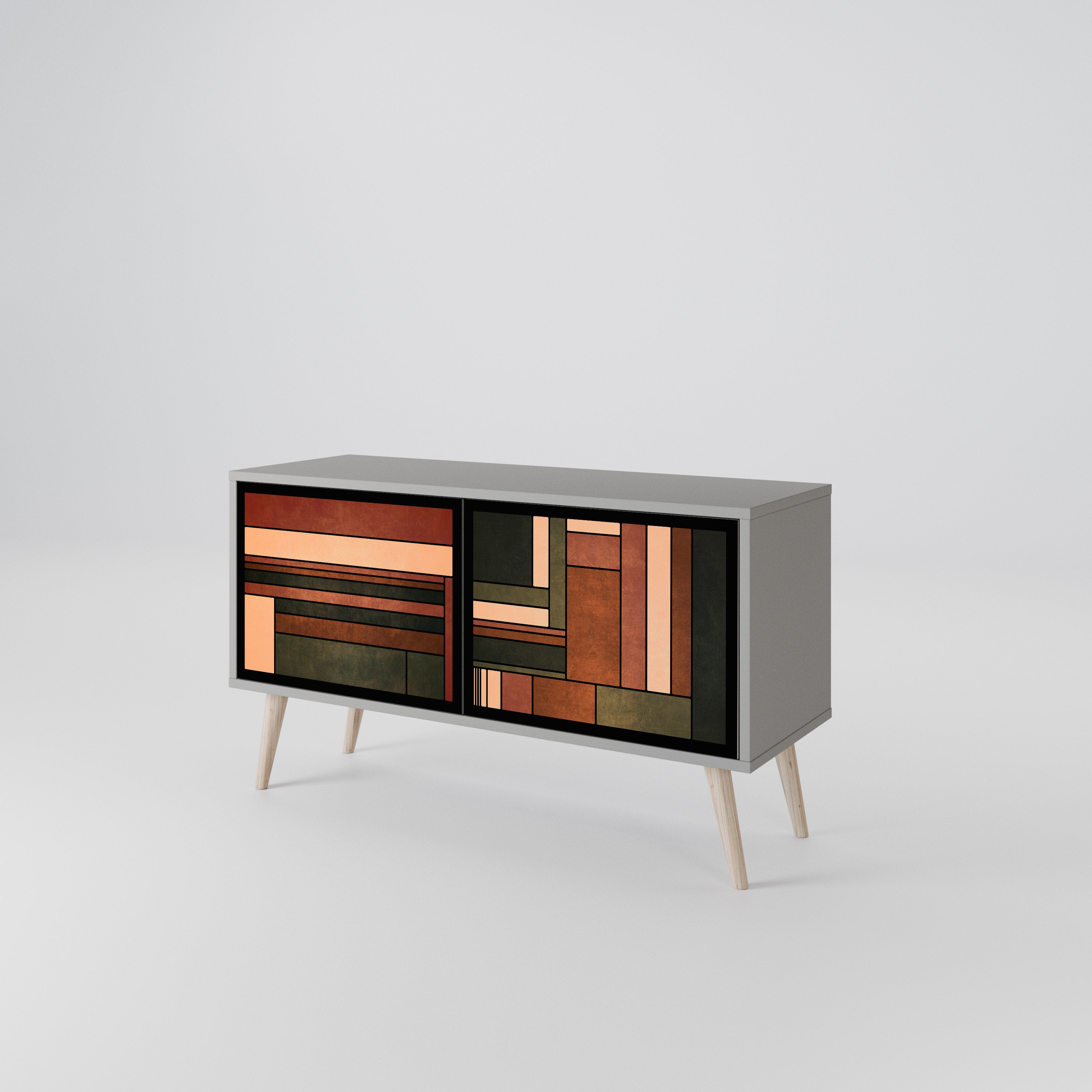 FIGURES OF NATURE Compact 2-Door TV Cabinet