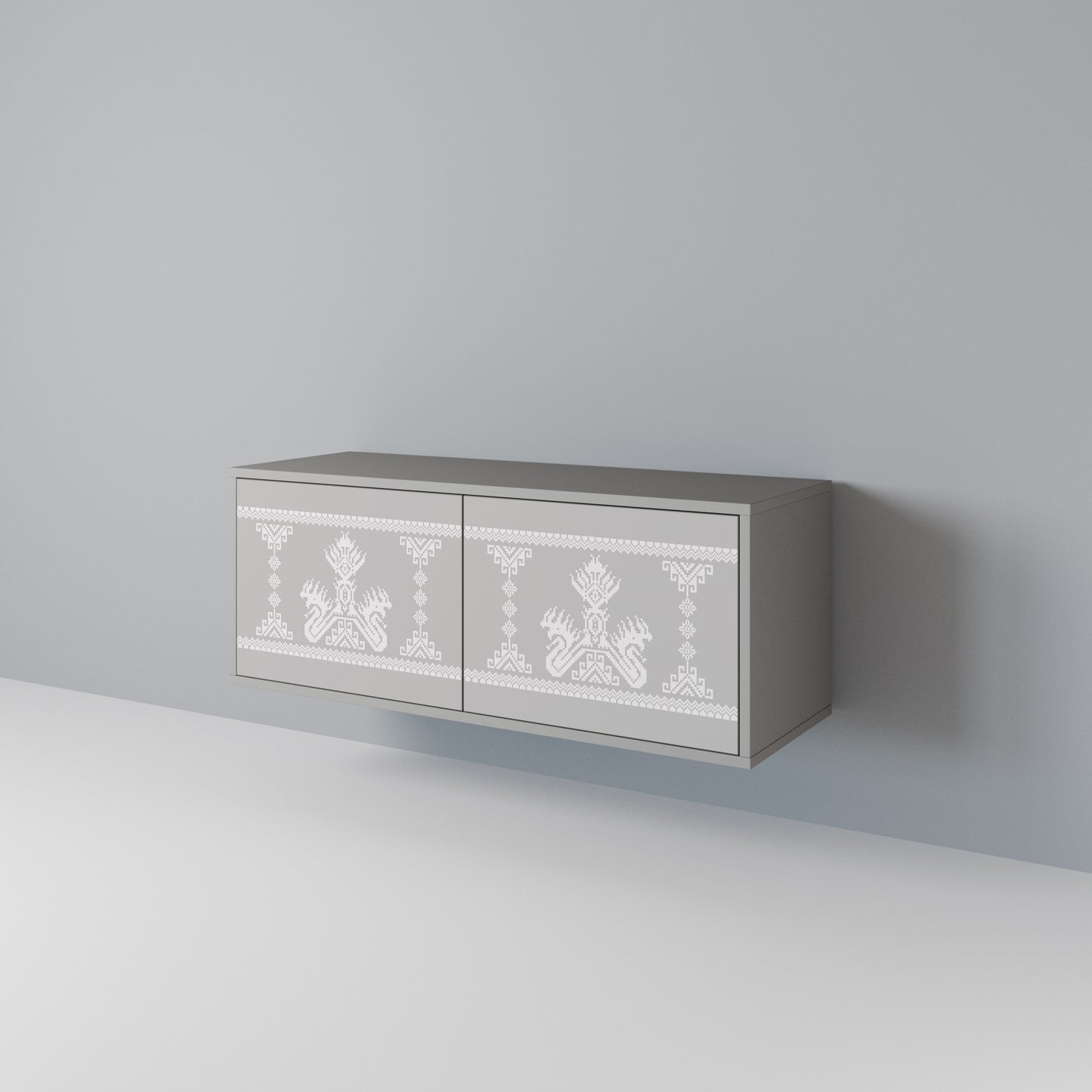 THAI GRAY Compact 2-Door TV Cabinet