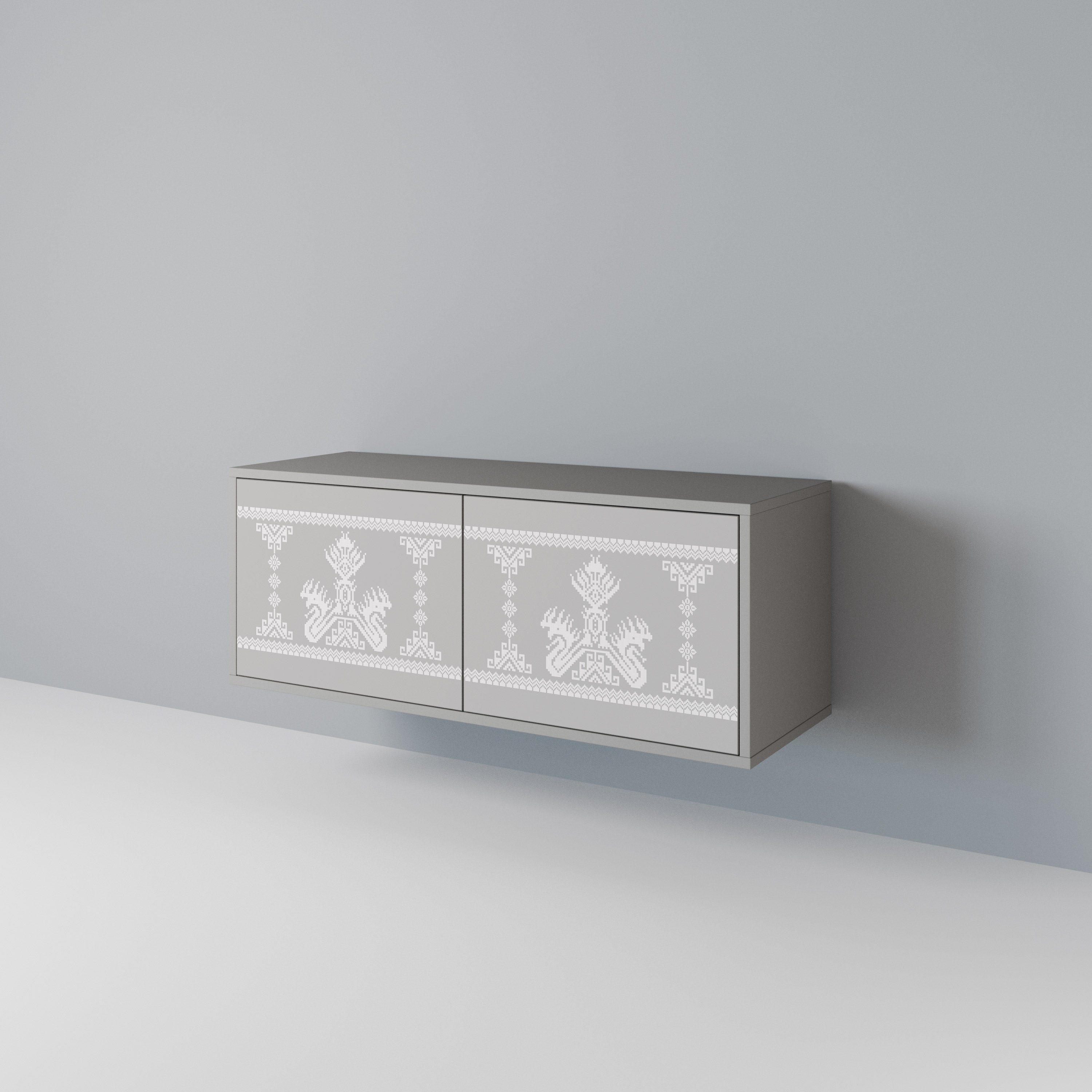 THAI GRAY Compact 2-Door TV Cabinet