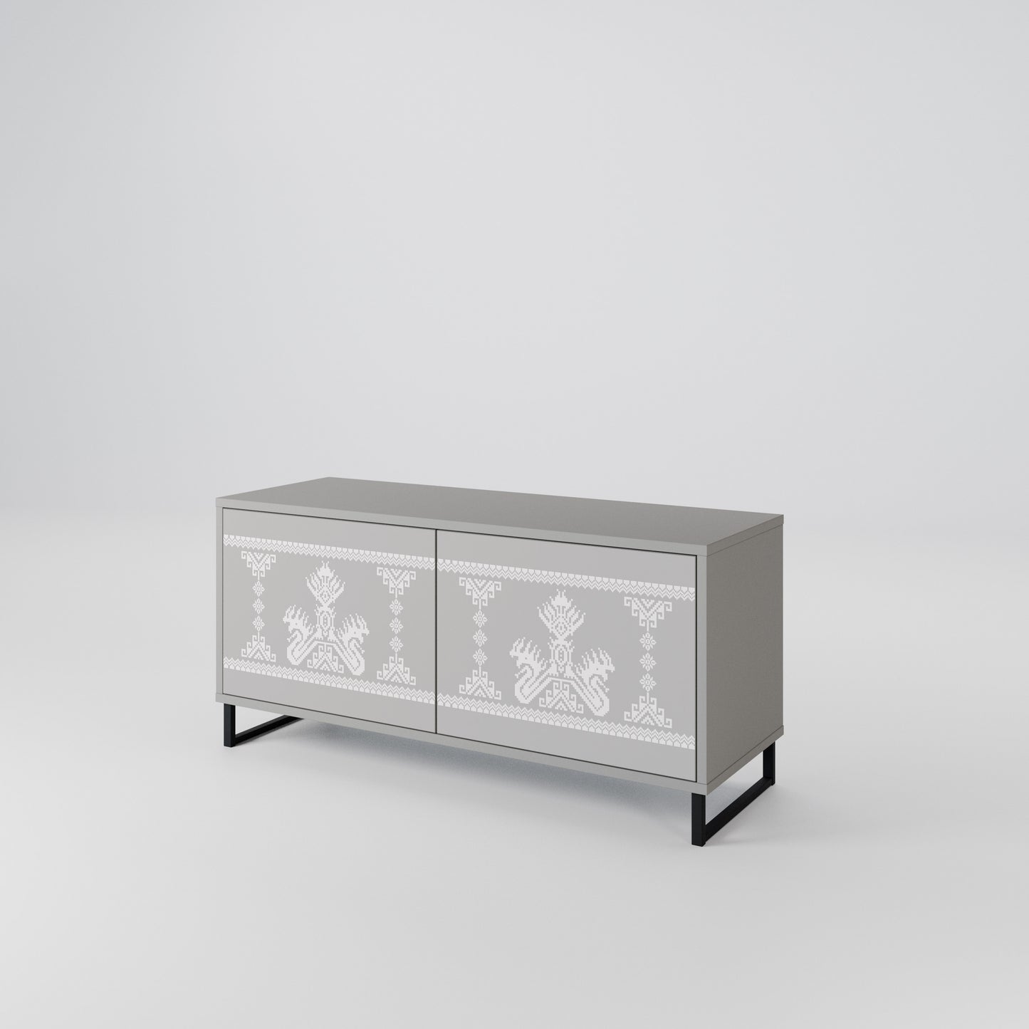 THAI GRAY Compact 2-Door TV Cabinet