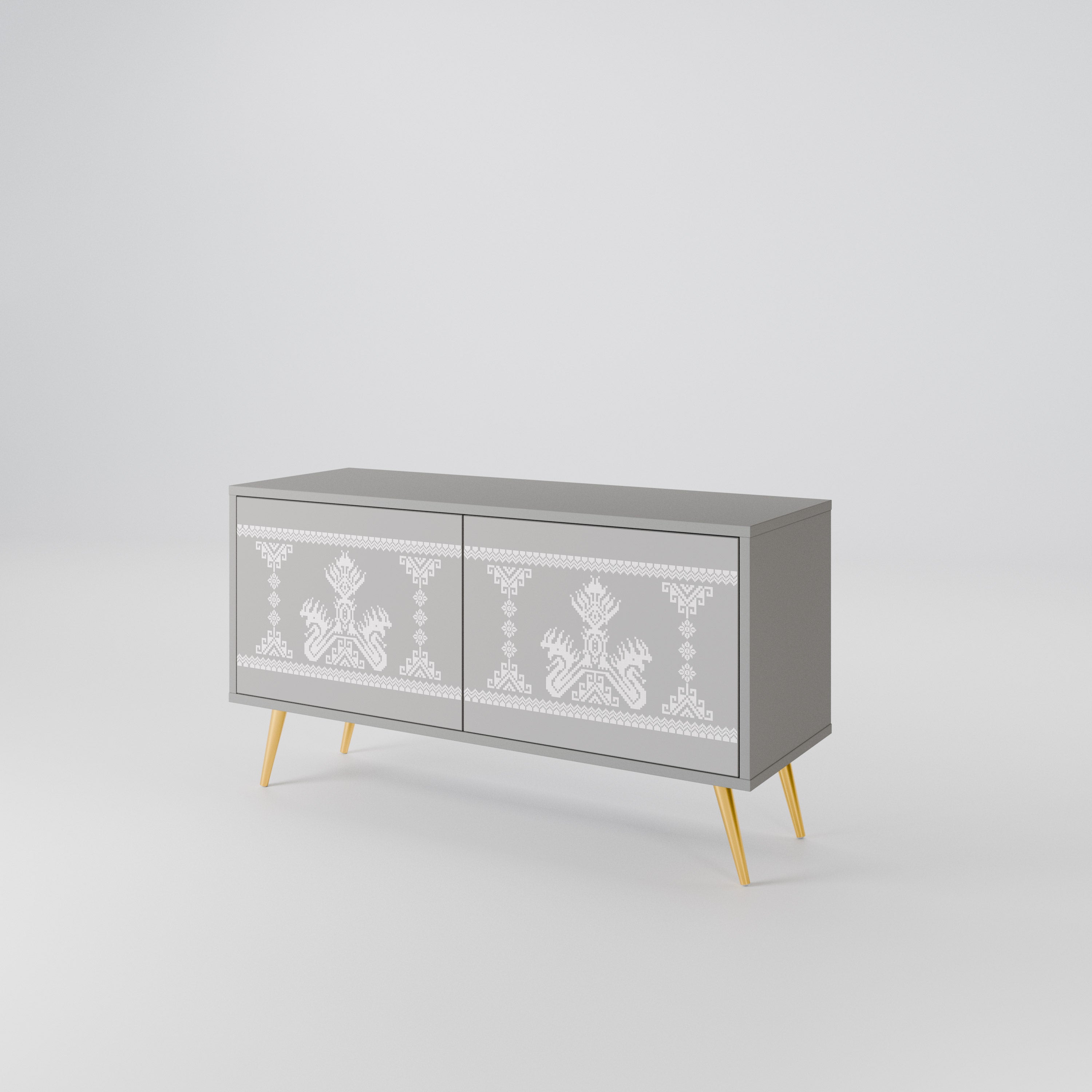 THAI GRAY Compact 2-Door TV Cabinet