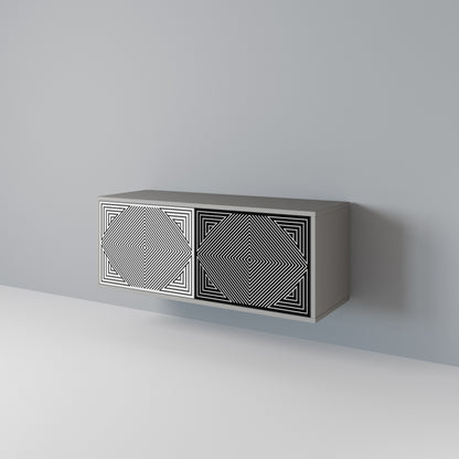 POLYGON ILLUSION Compact 2-Door TV Cabinet