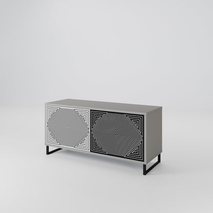 POLYGON ILLUSION Compact 2-Door TV Cabinet