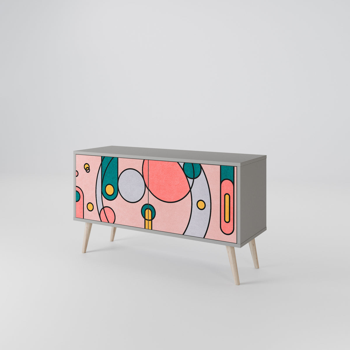 GOSSAMER ECHOES Compact 2-Door TV Cabinet