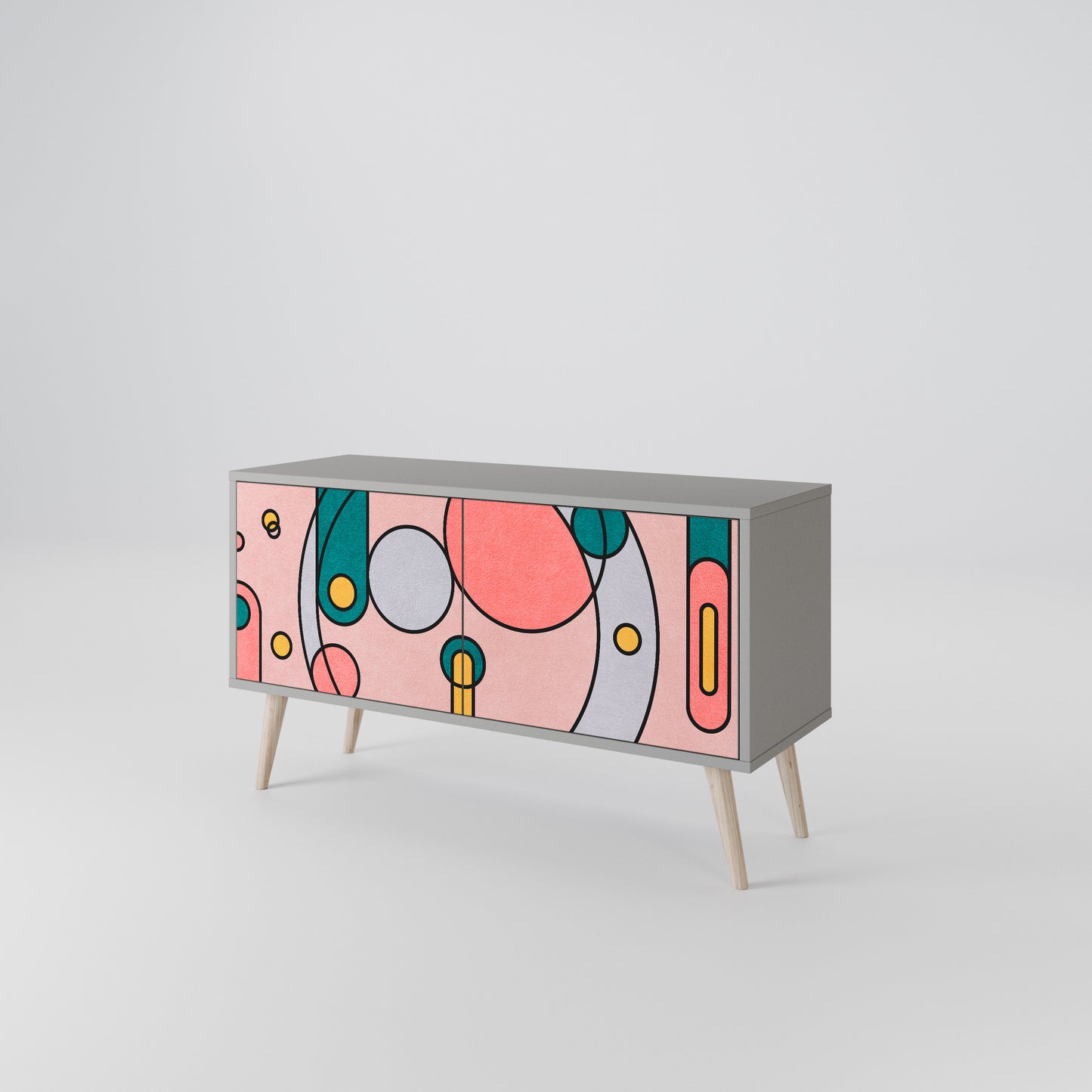 GOSSAMER ECHOES Compact 2-Door TV Cabinet