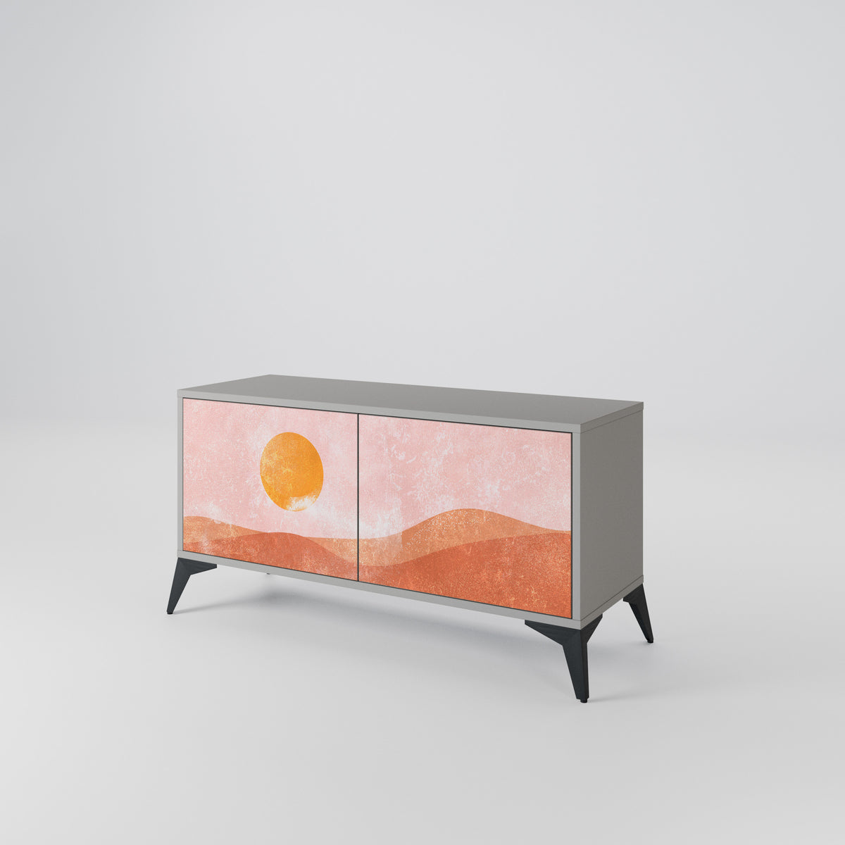 LUMINOUS SUNLIGHT Compact 2-Door TV Cabinet
