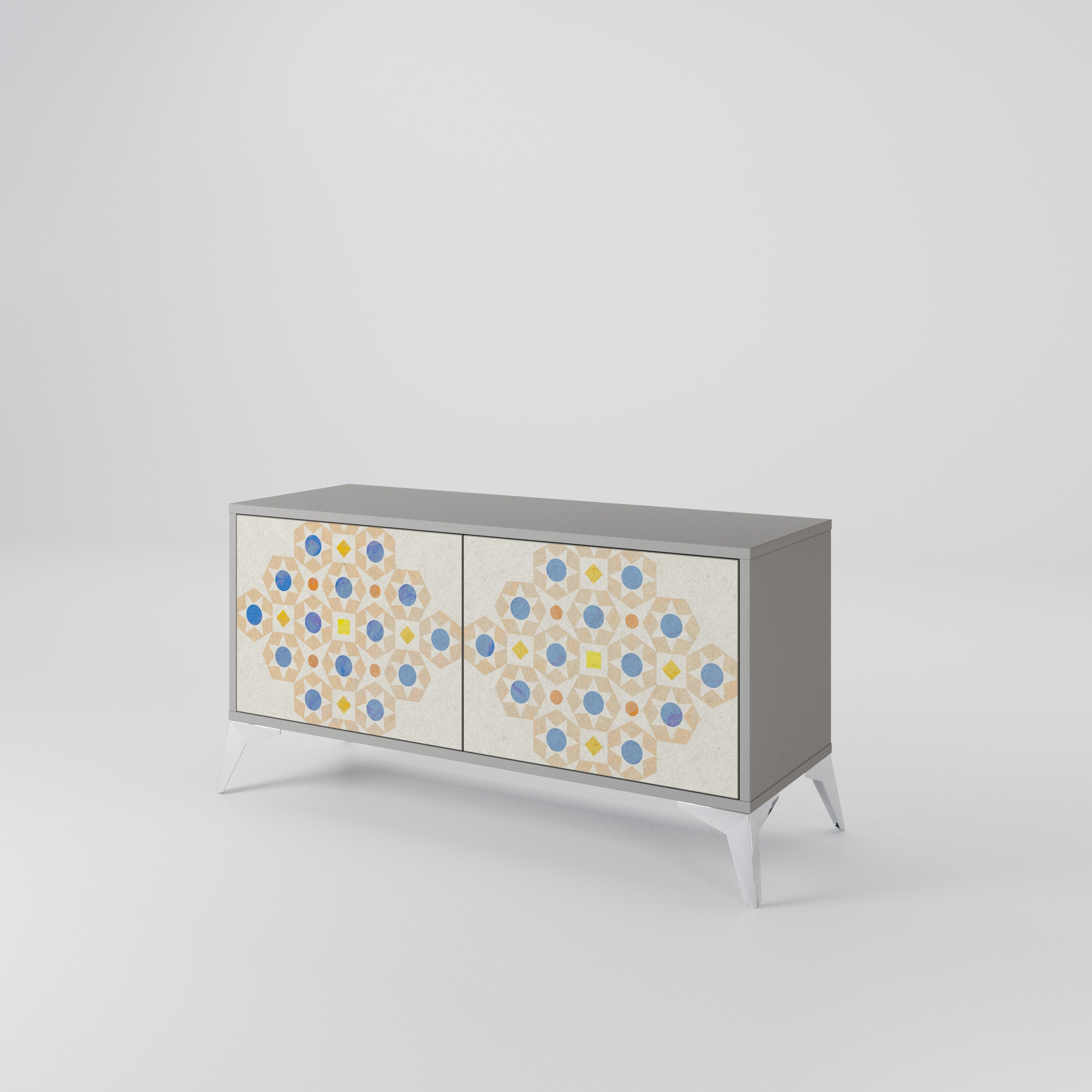 PATTERNED PRISM Compact 2-Door TV Cabinet
