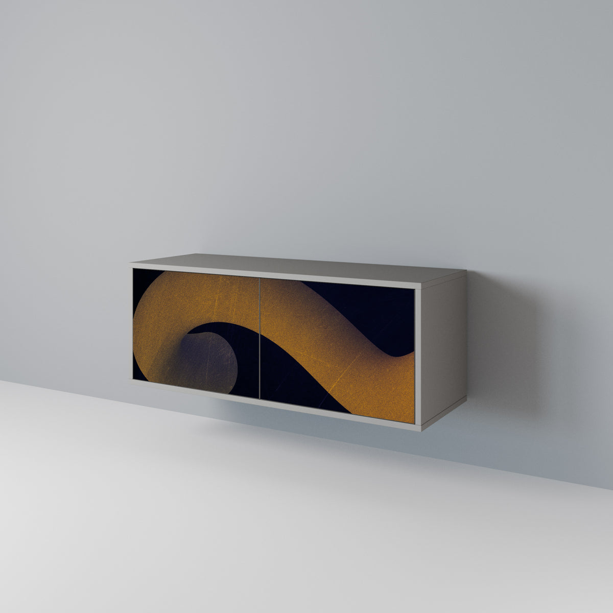 HOLLOW TIME Compact 2-Door TV Cabinet