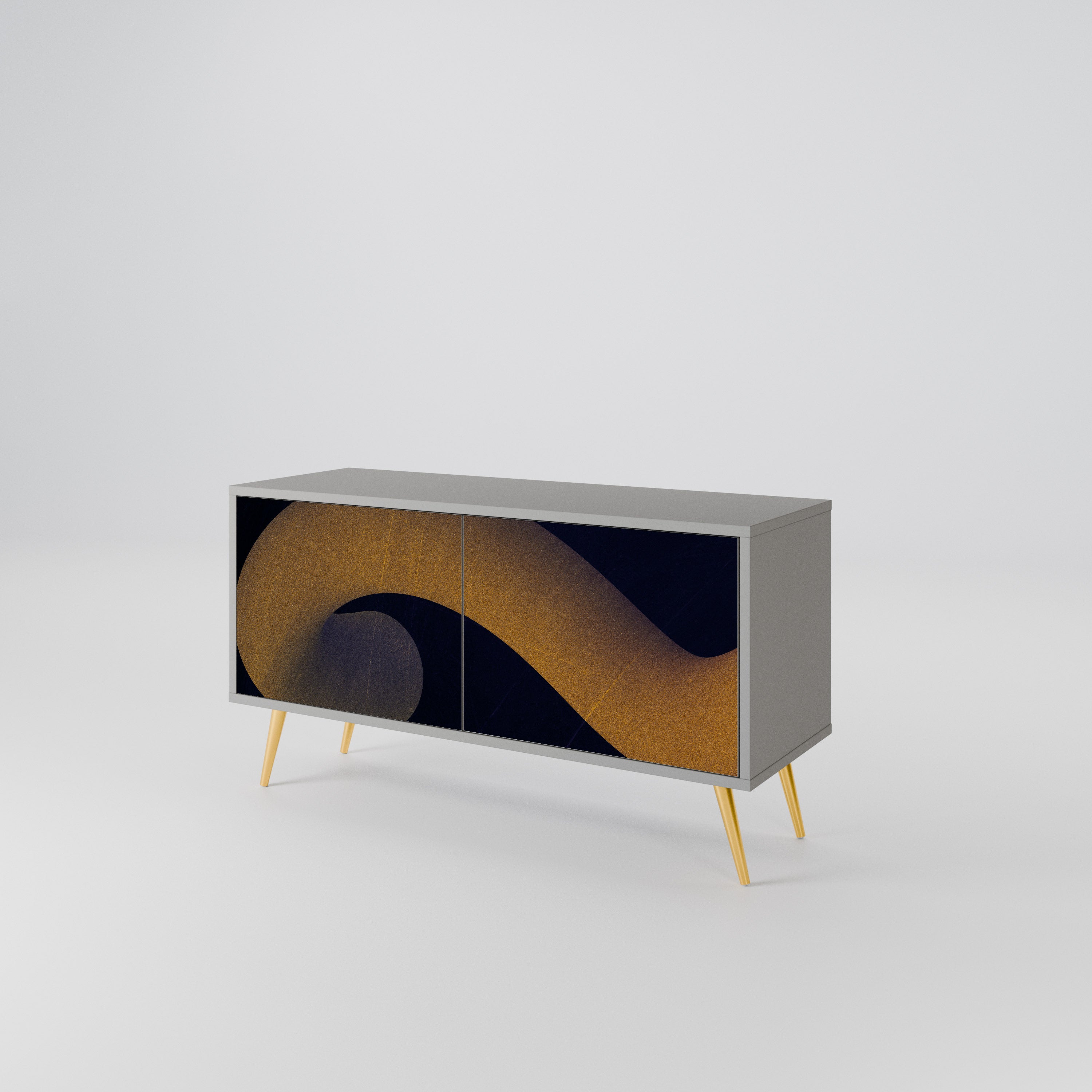 HOLLOW TIME Compact 2-Door TV Cabinet