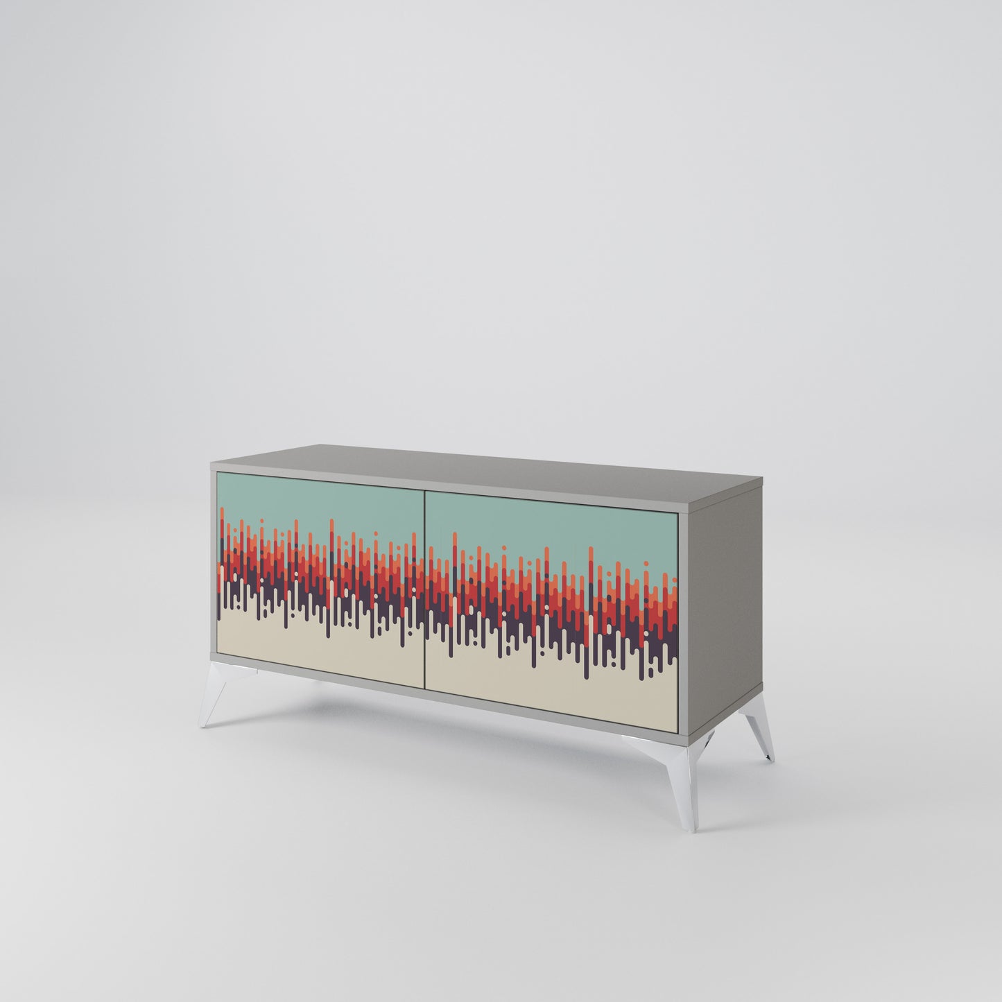 CHROMA CONTOURS Compact 2-Door TV Cabinet