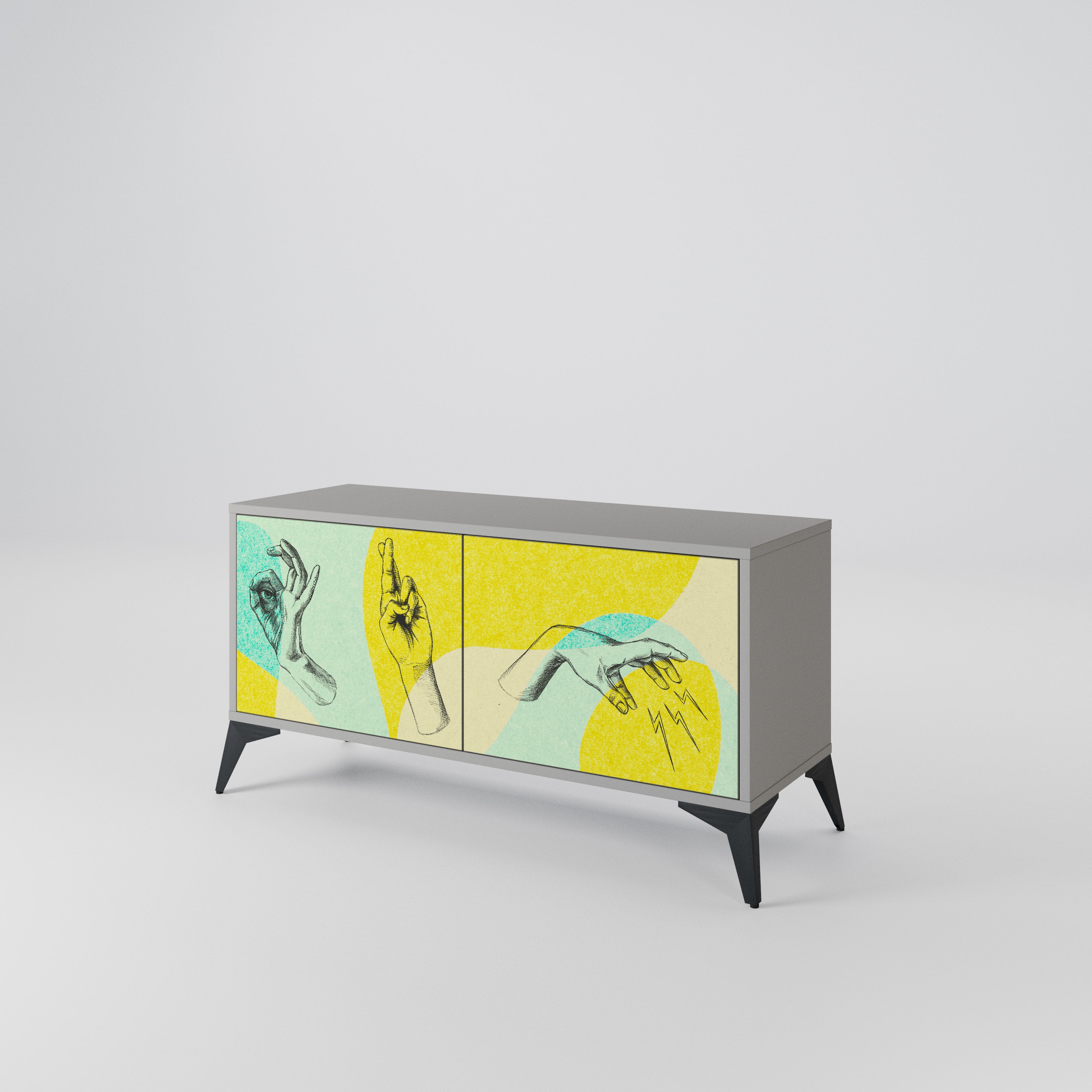 BODY LANGUAGE Compact 2-Door TV Cabinet