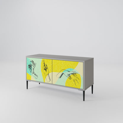 BODY LANGUAGE Compact 2-Door TV Cabinet