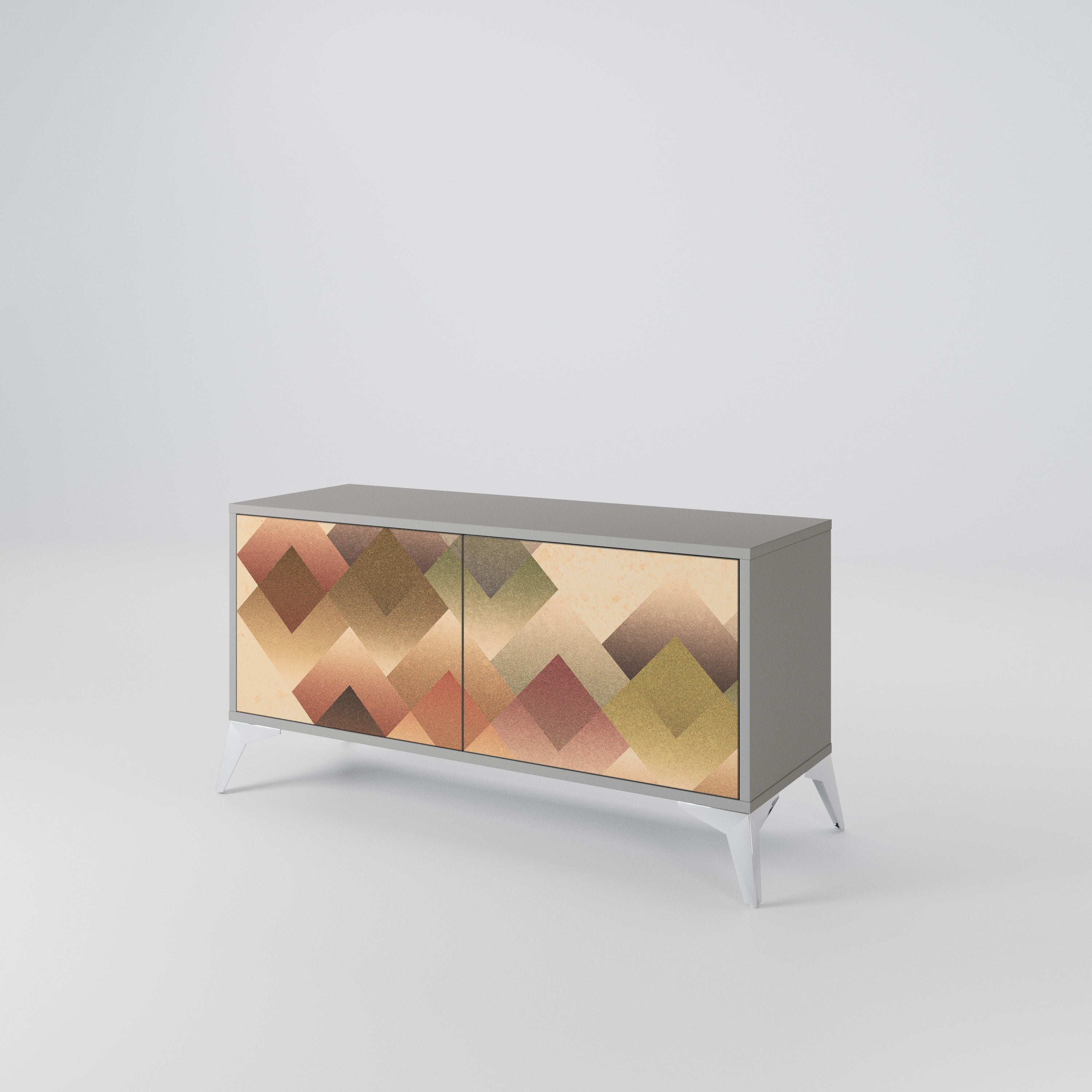 GEOMETRIC FUSION Compact 2-Door TV Cabinet
