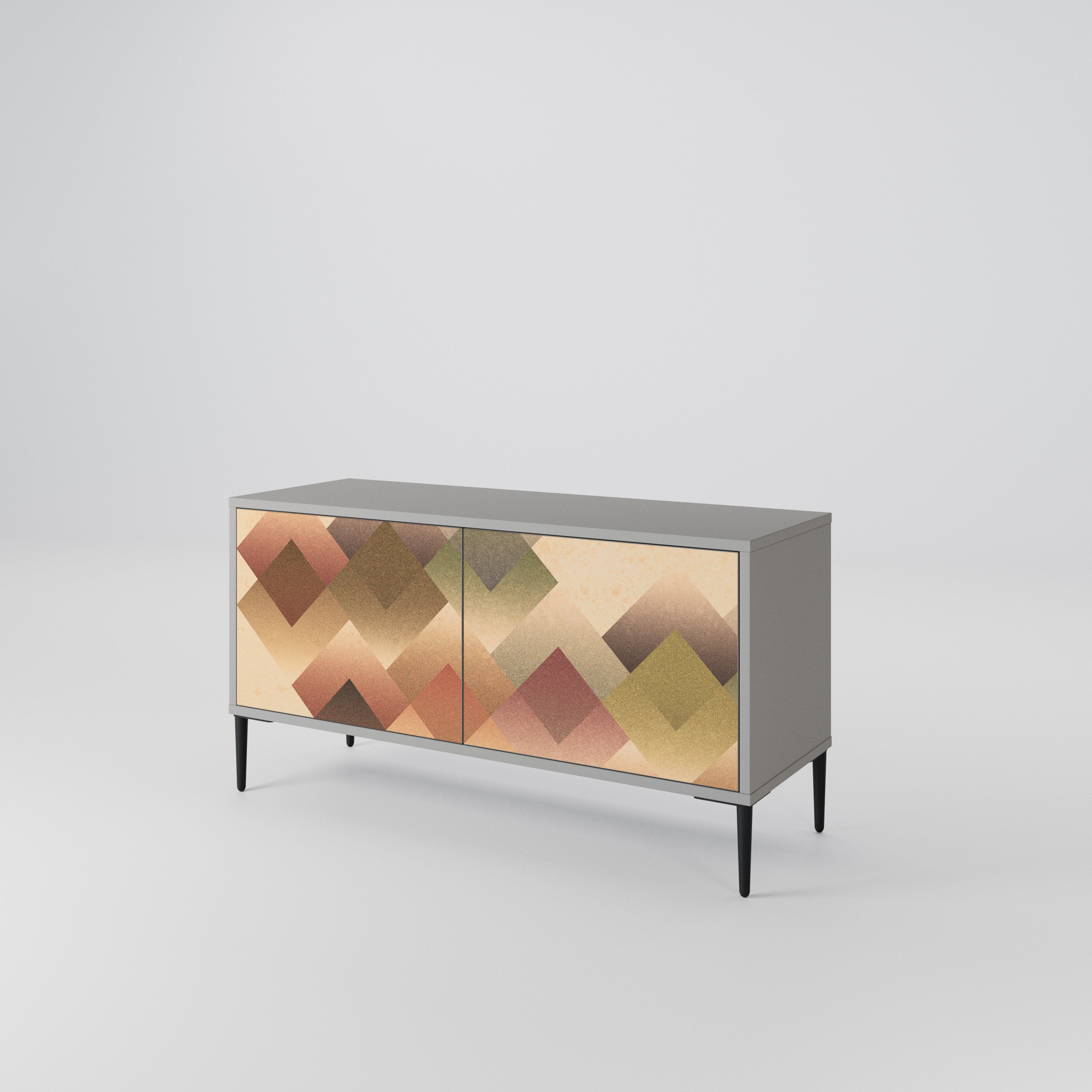 GEOMETRIC FUSION Compact 2-Door TV Cabinet