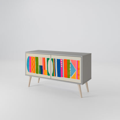 GEOMETRIC SHINE Compact 2-Door TV Cabinet