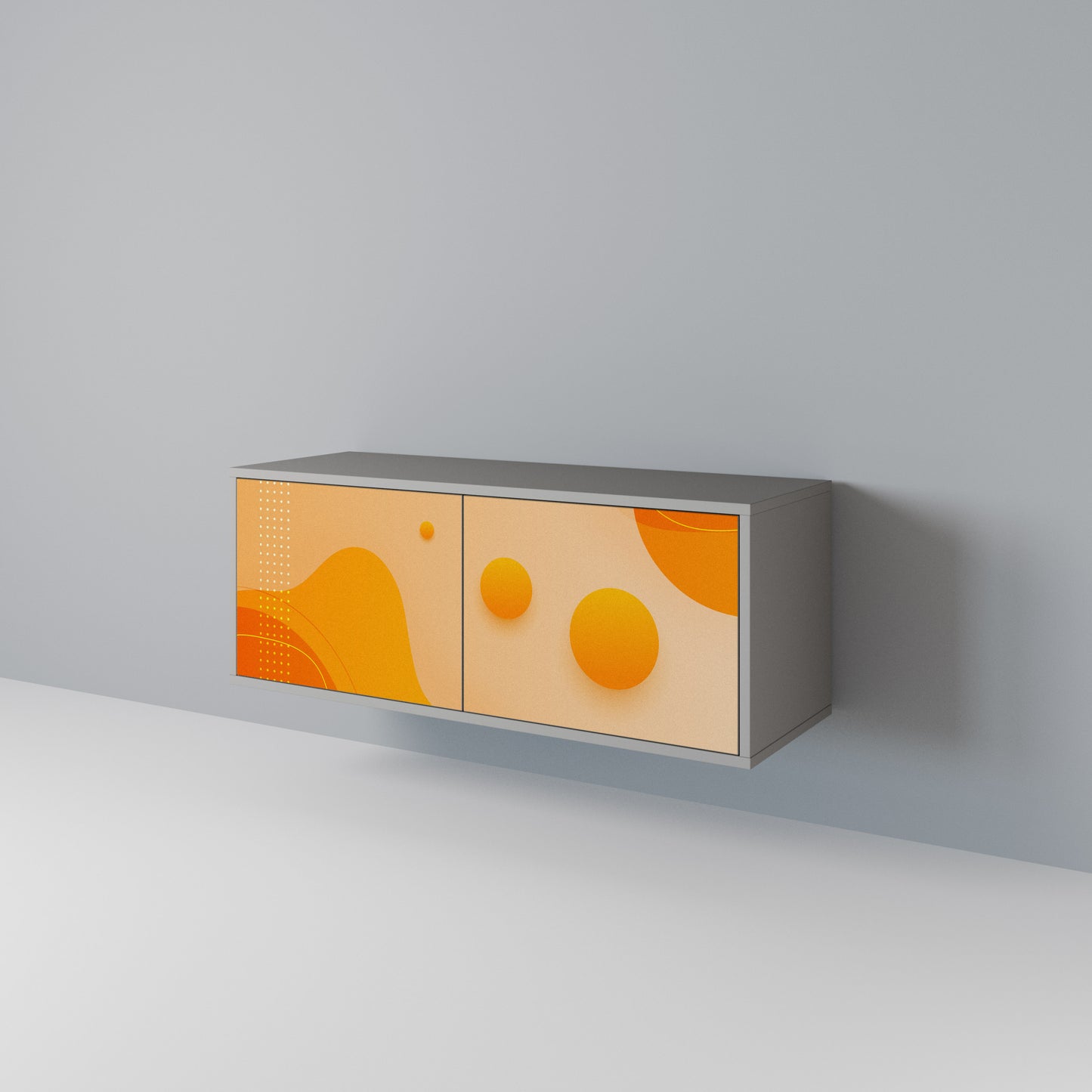 ORANGE ARRANGEMENT Compact 2-Door TV Cabinet