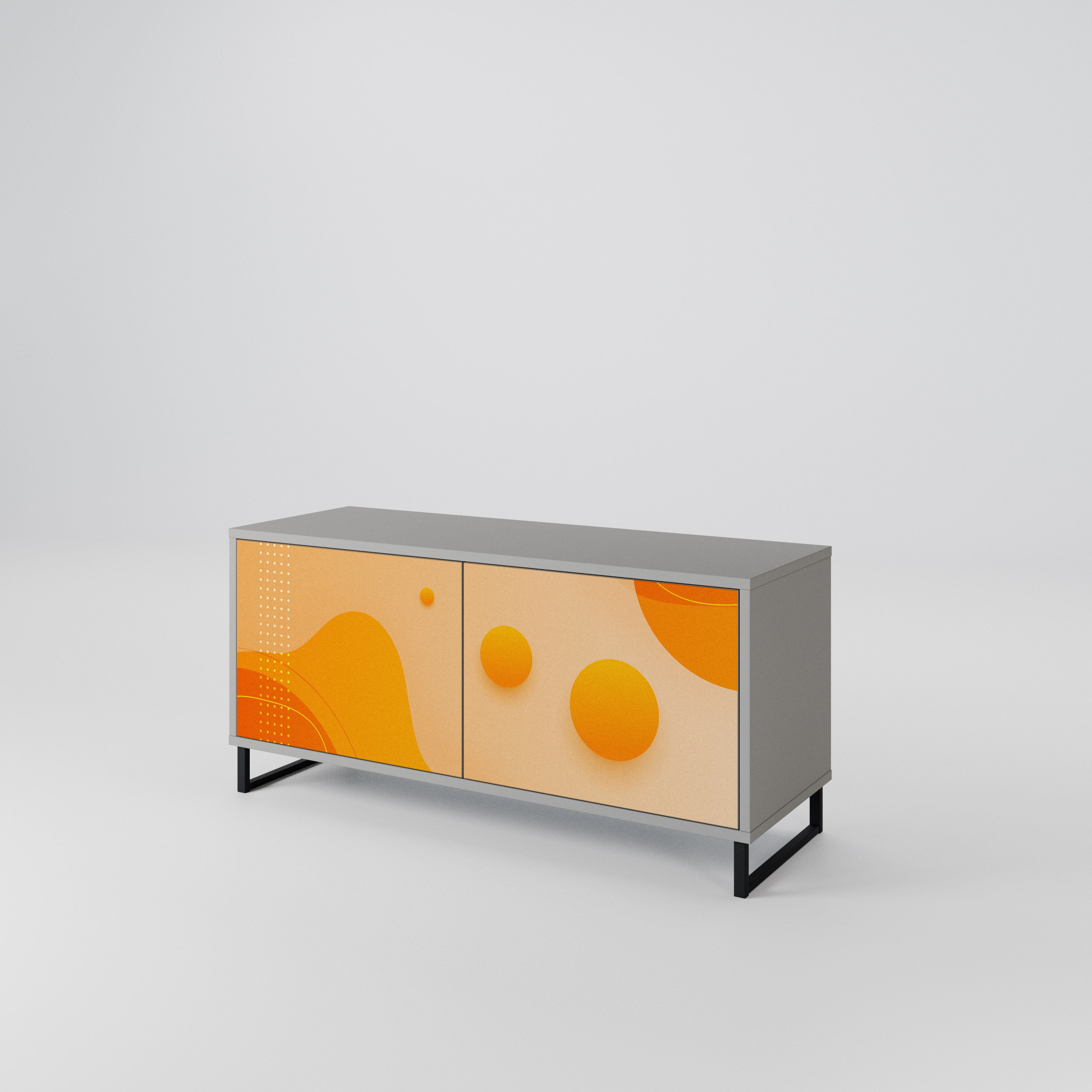 ORANGE ARRANGEMENT Compact 2-Door TV Cabinet