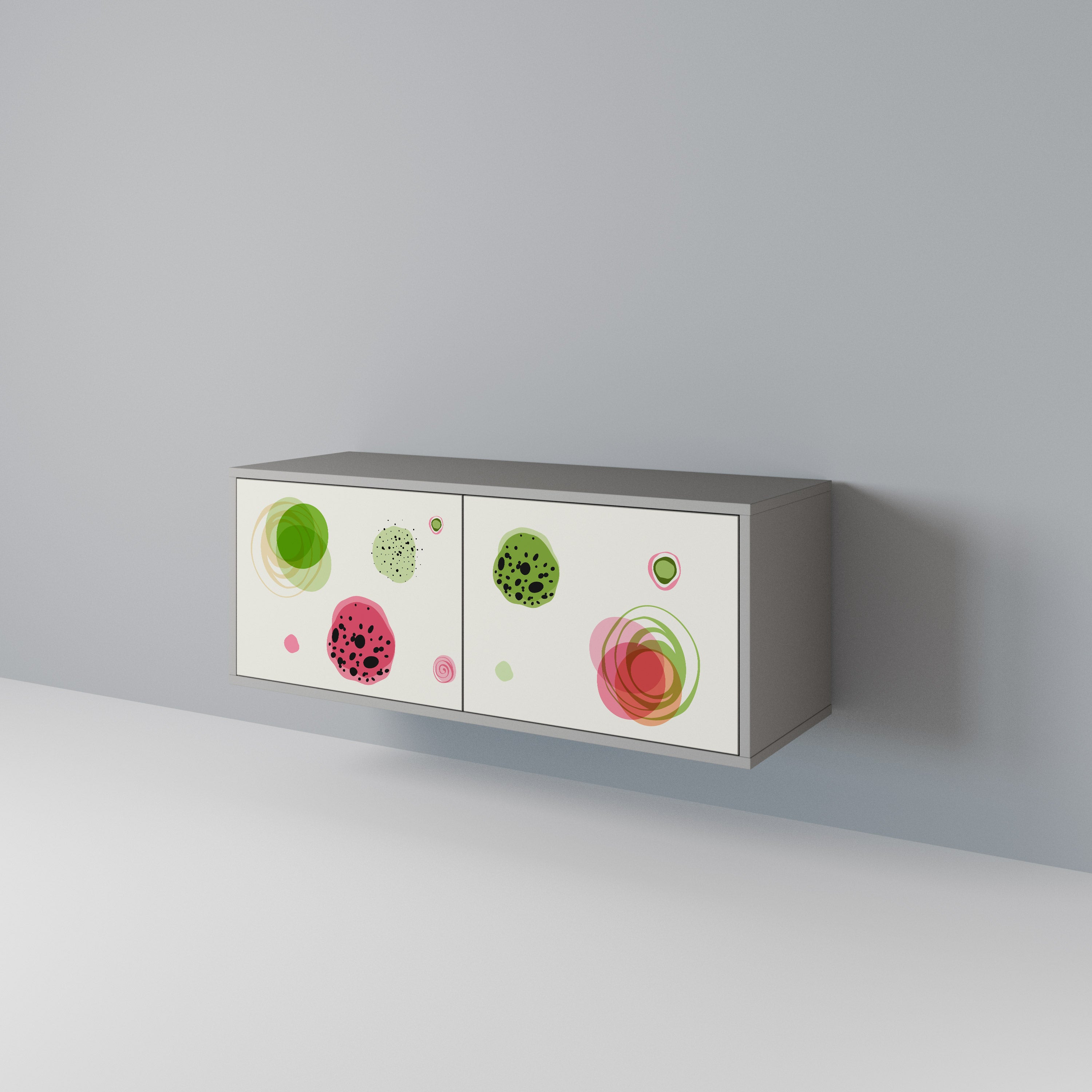 COLORFUL COSMOS Compact 2-Door TV Cabinet