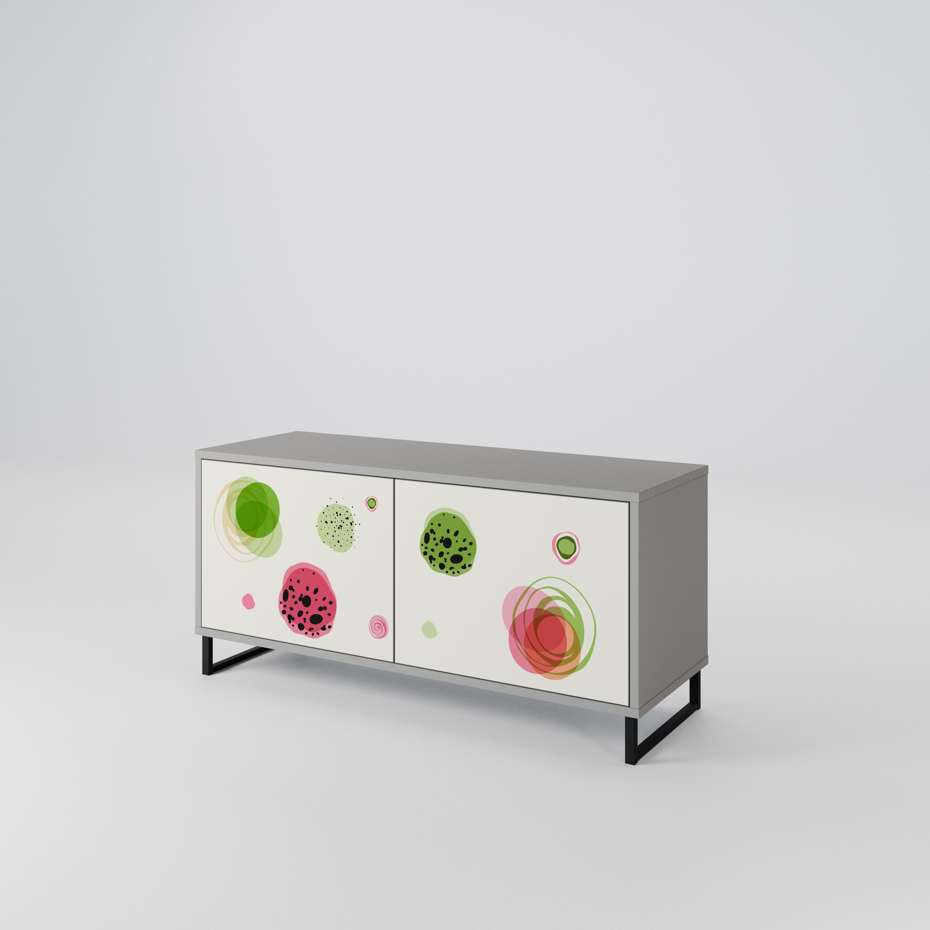 COLORFUL COSMOS Compact 2-Door TV Cabinet