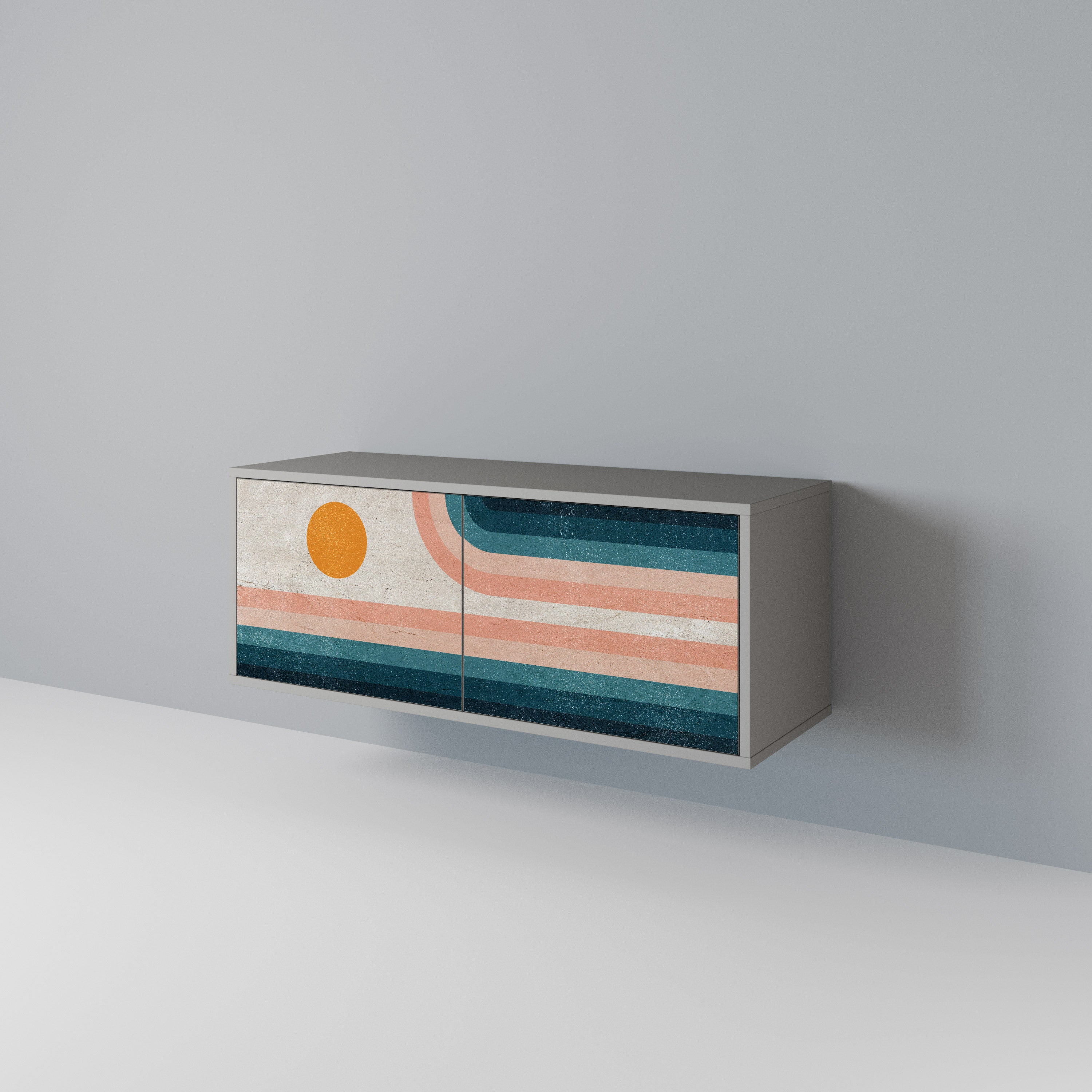 TWO HALVES Compact 2-Door TV Cabinet