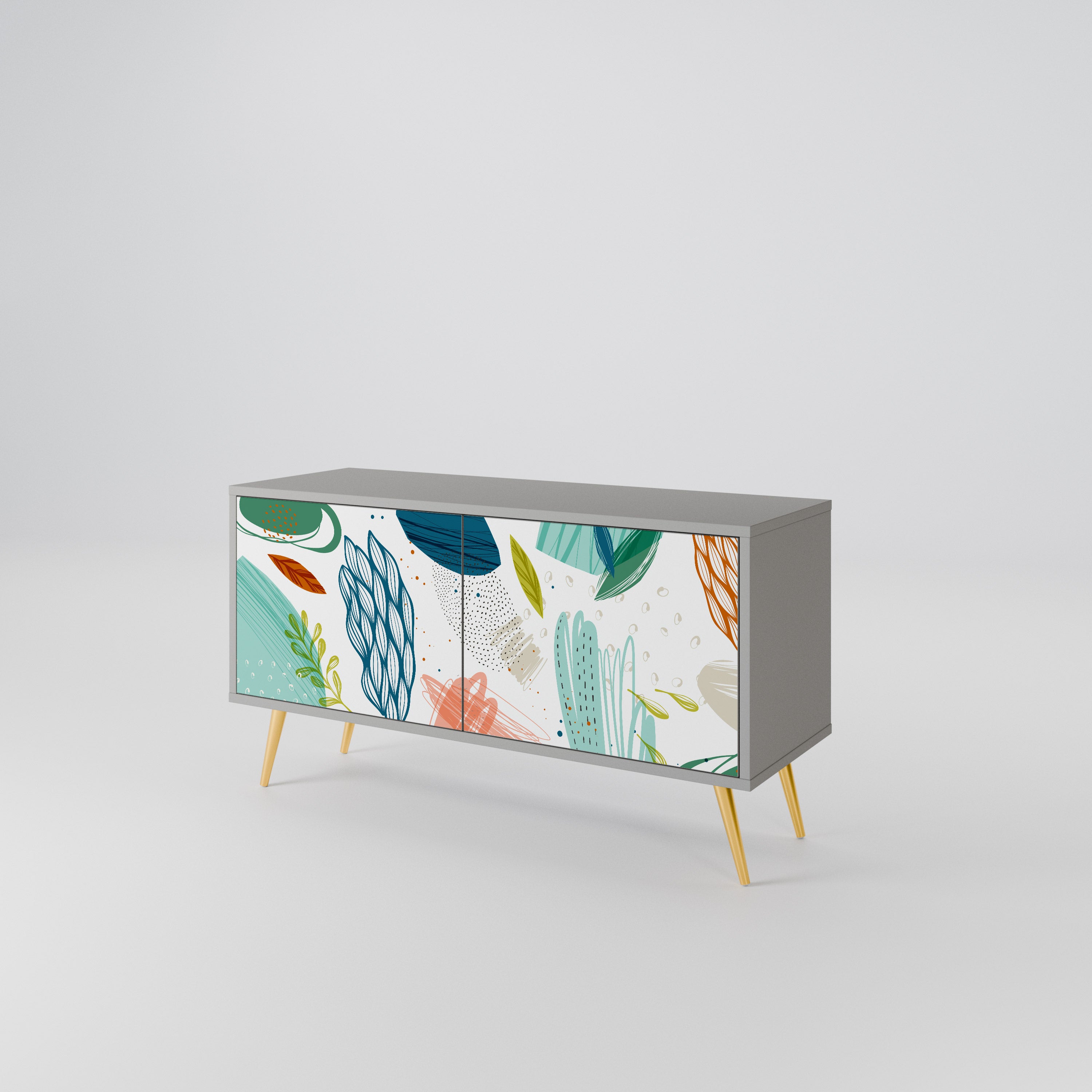 BOTANICAL HURRICANE Compact 2-Door TV Cabinet