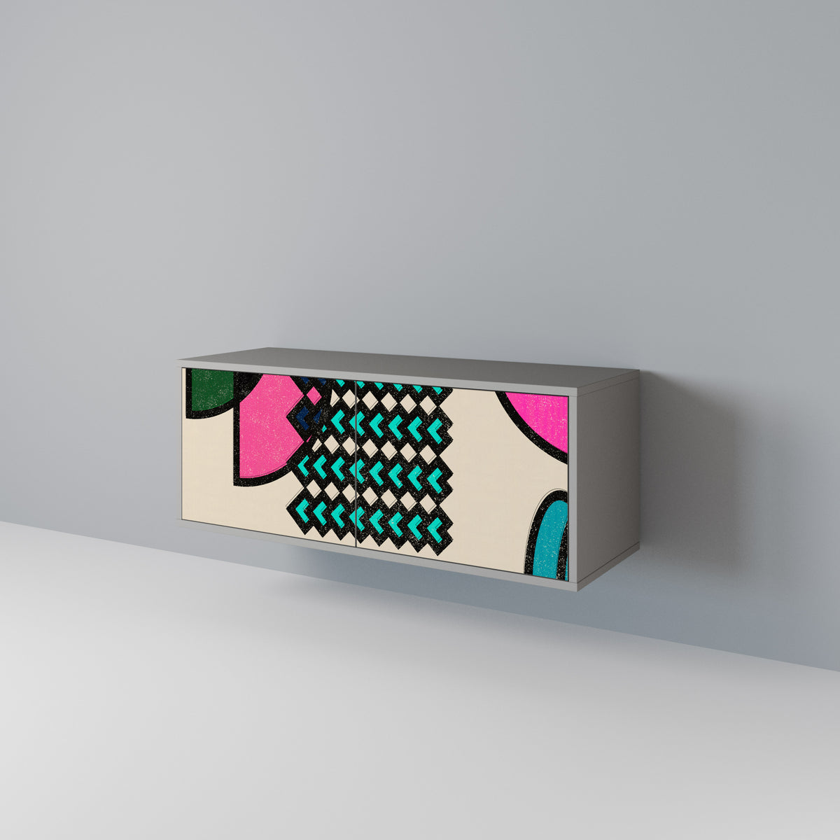 GEOMETRIC RHAPSODY Compact 2-Door TV Cabinet