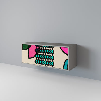 GEOMETRIC RHAPSODY Compact 2-Door TV Cabinet
