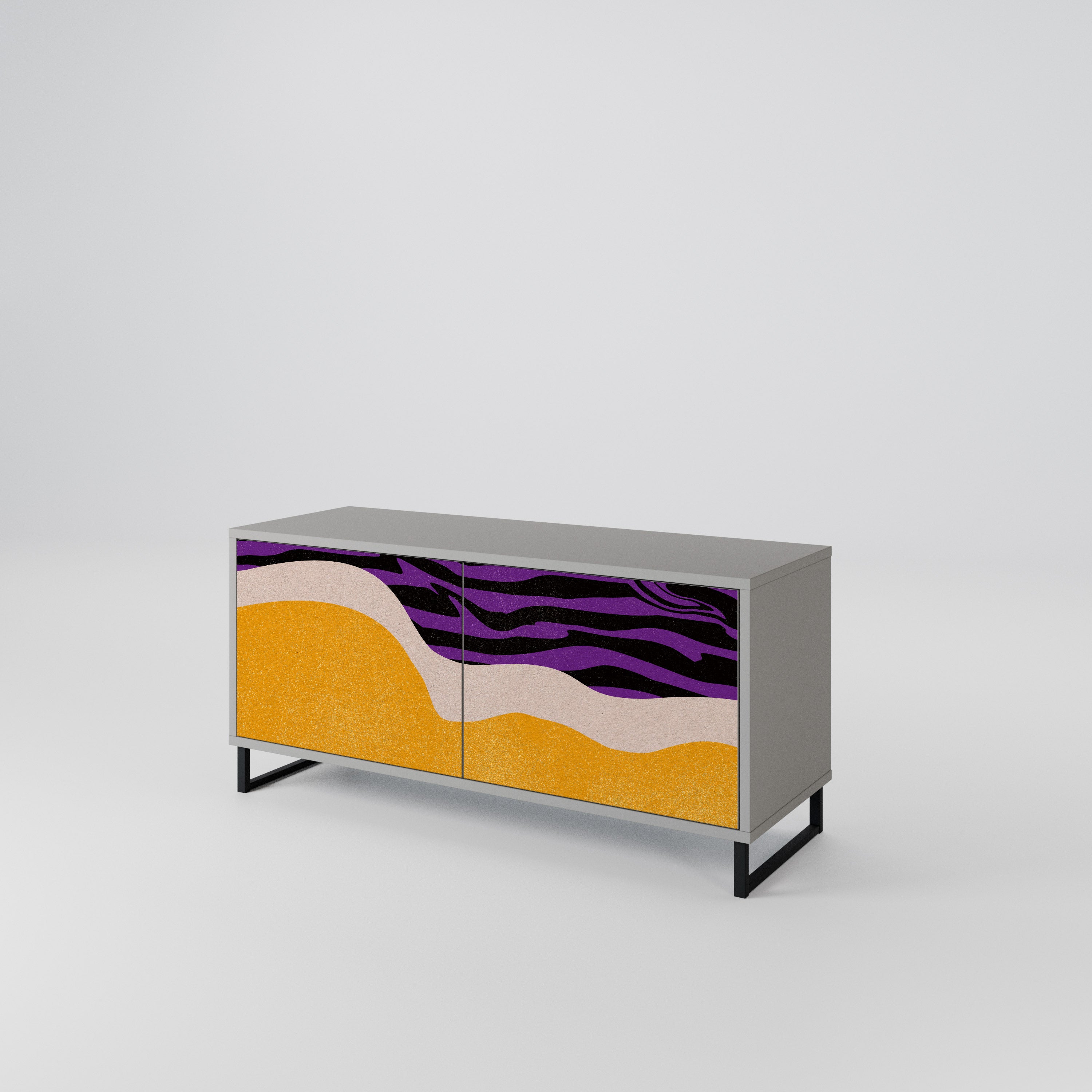 INDEPENDENT BORDER Compact 2-Door TV Cabinet