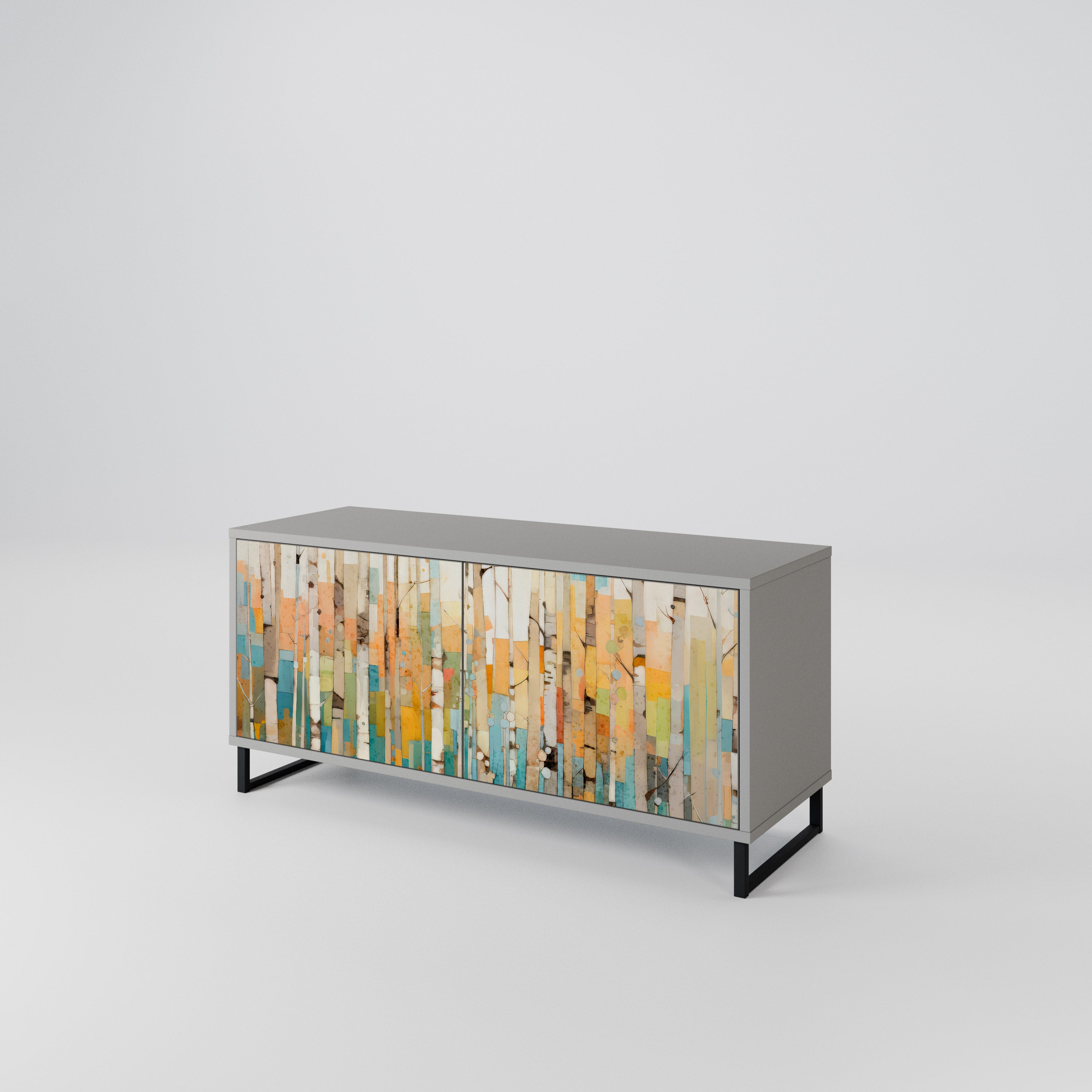 BIRCH KALEIDOSCOPE Compact 2-Door TV Cabinet