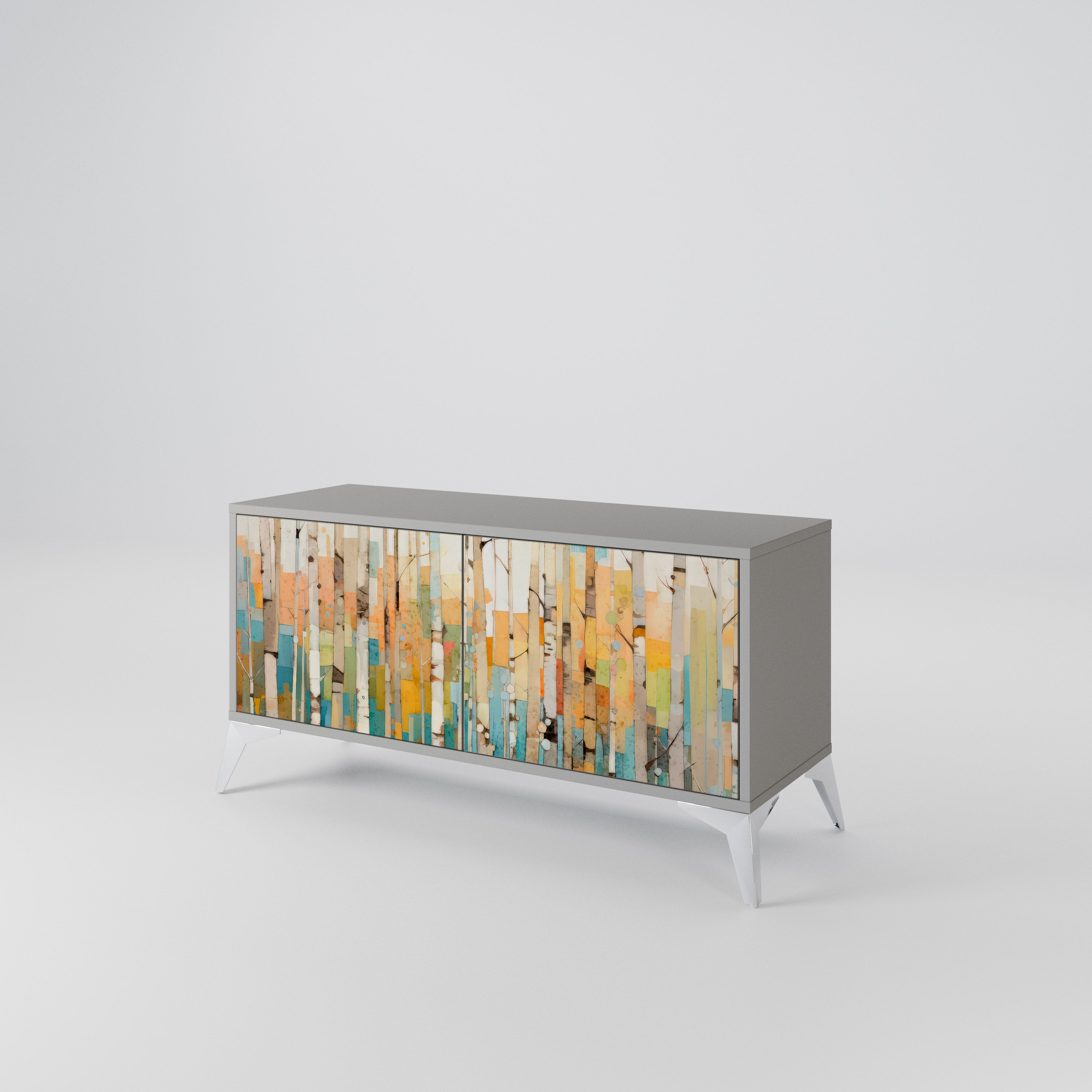 BIRCH KALEIDOSCOPE Compact 2-Door TV Cabinet