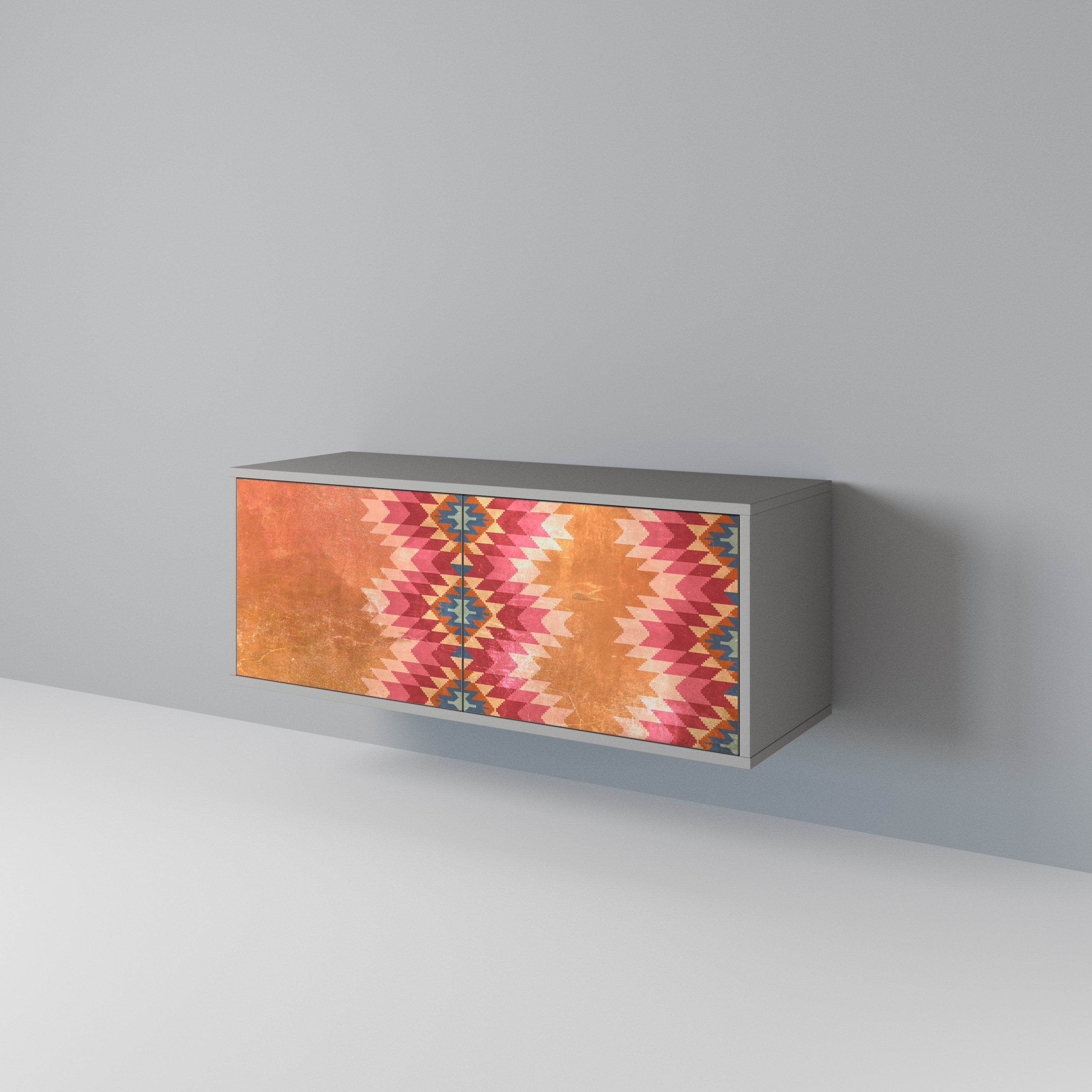 INDIAN FOLK Compact 2-Door TV Cabinet