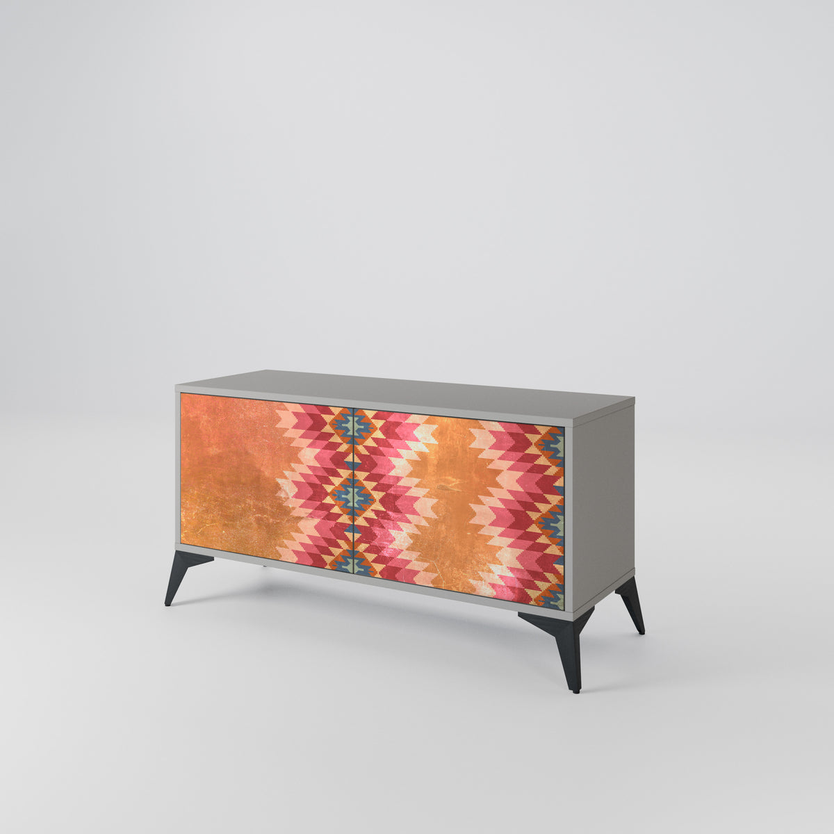 INDIAN FOLK Compact 2-Door TV Cabinet