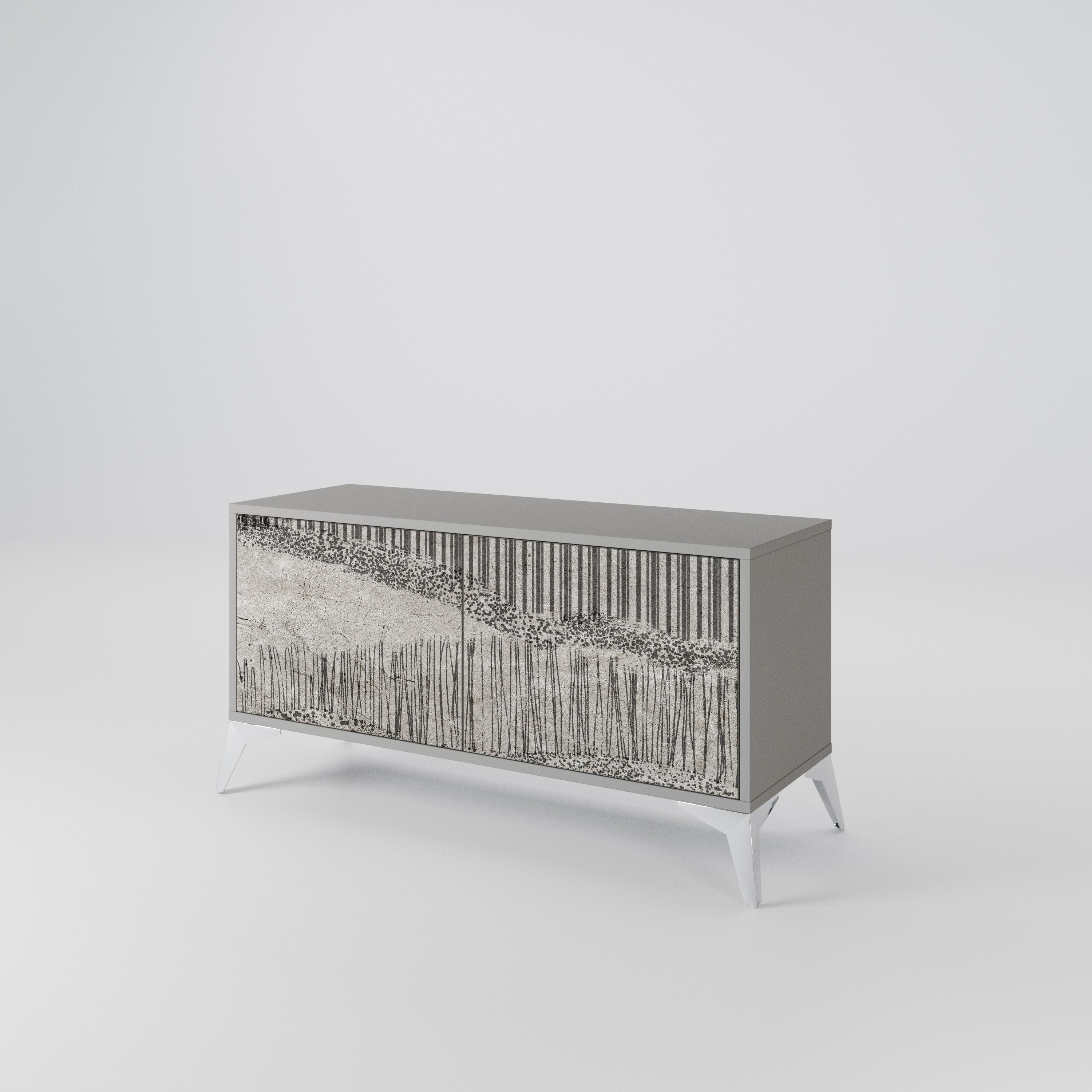 GRAIN LINES Compact 2-Door TV Cabinet