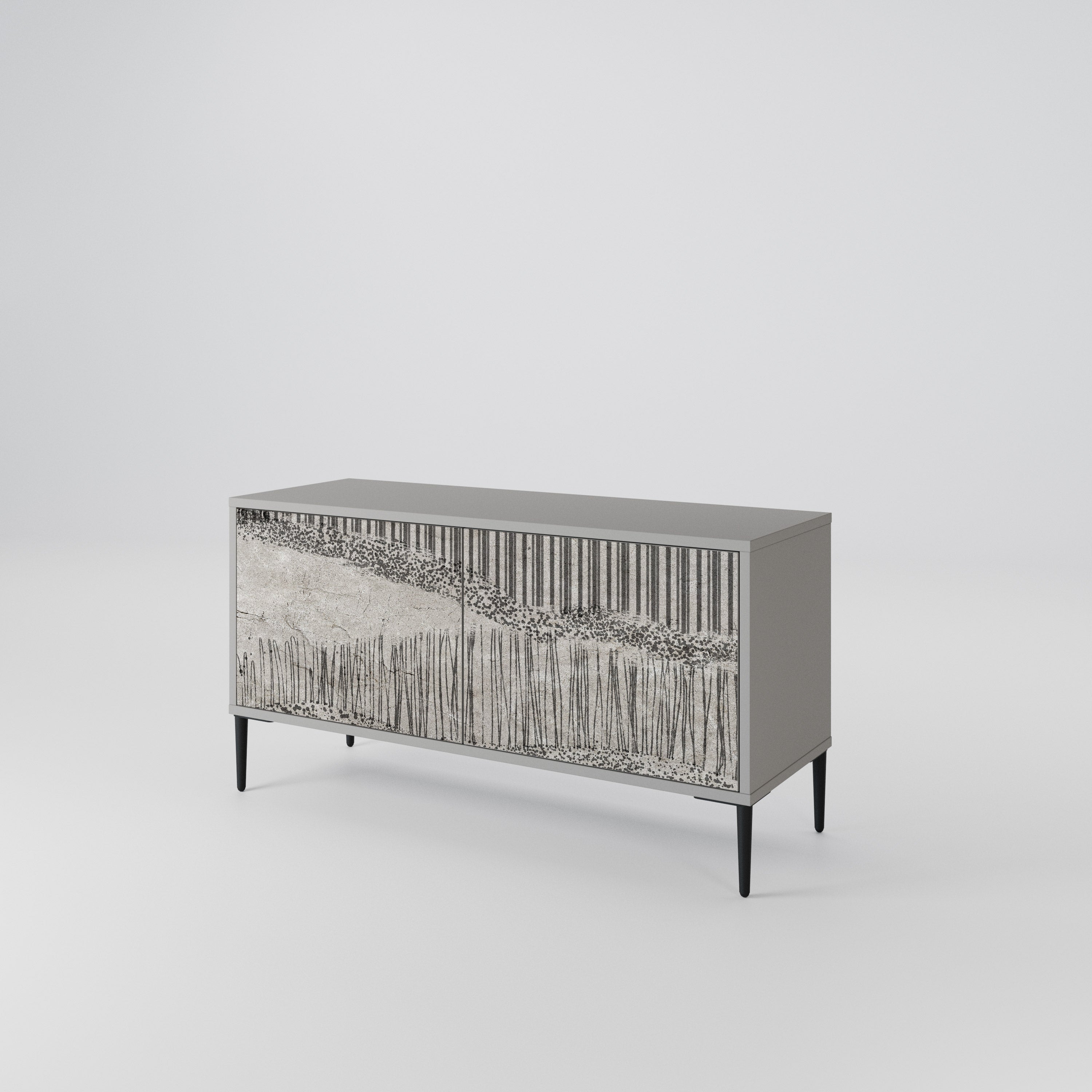 GRAIN LINES Compact 2-Door TV Cabinet