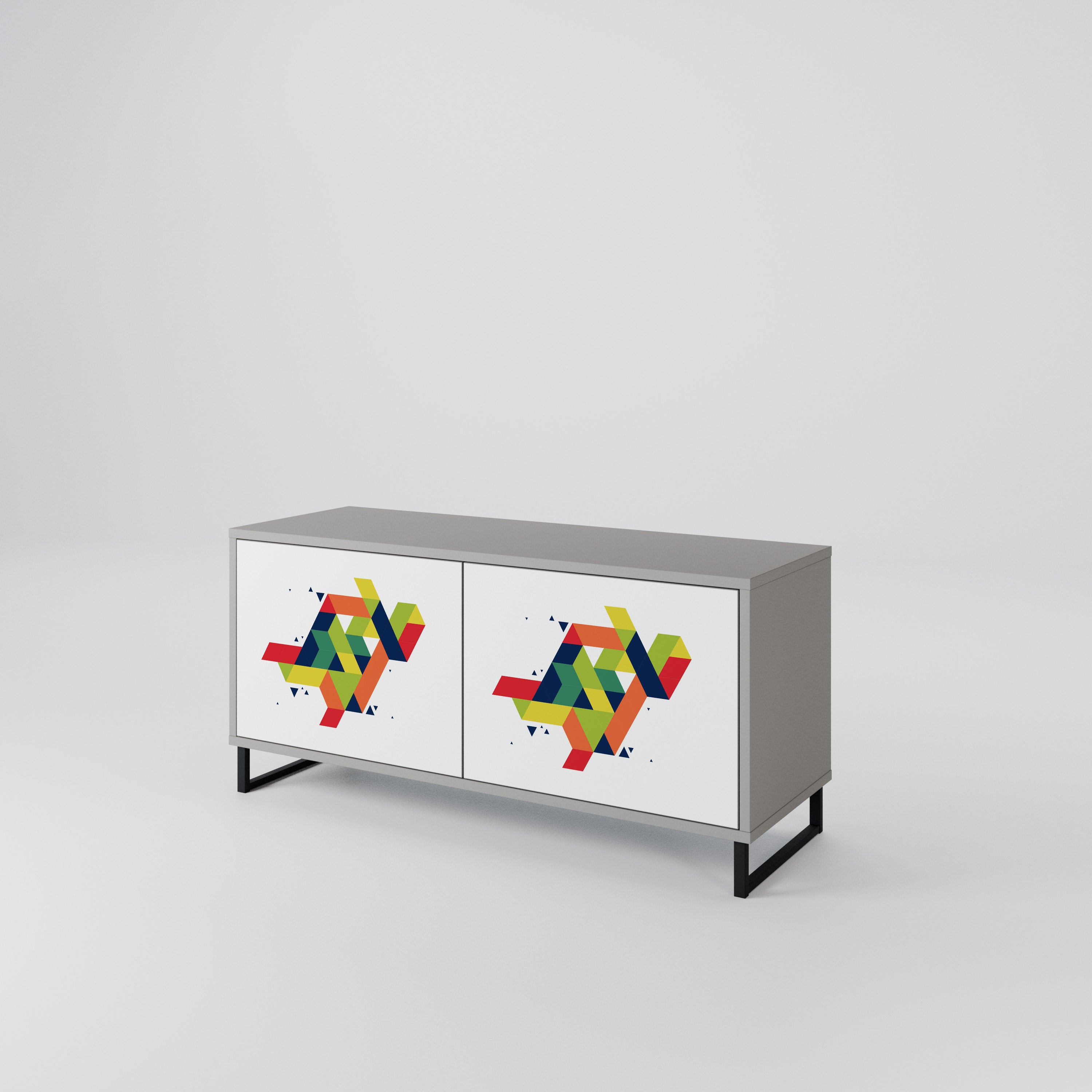 FUTURE SIGN Compact 2-Door TV Cabinet