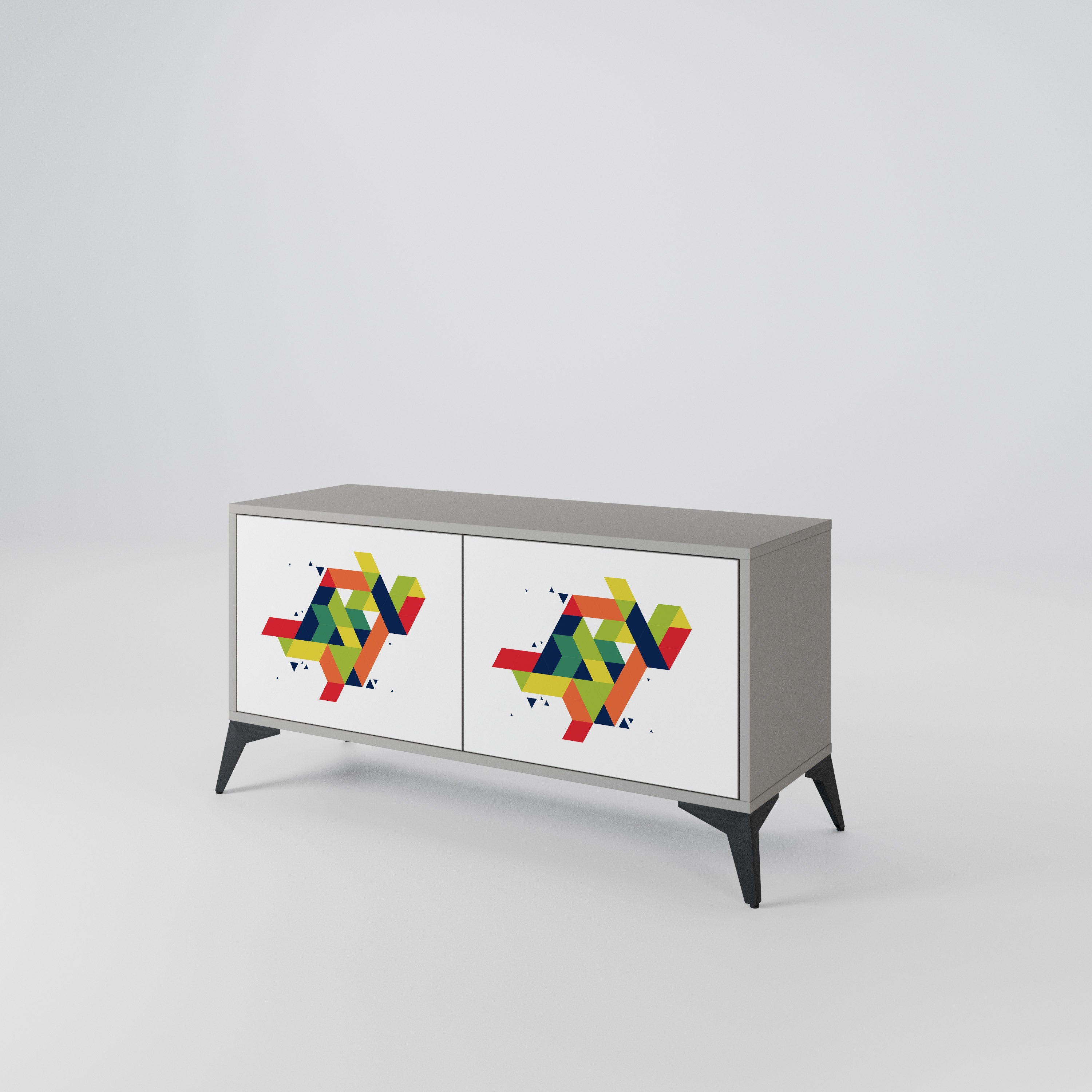 FUTURE SIGN Compact 2-Door TV Cabinet