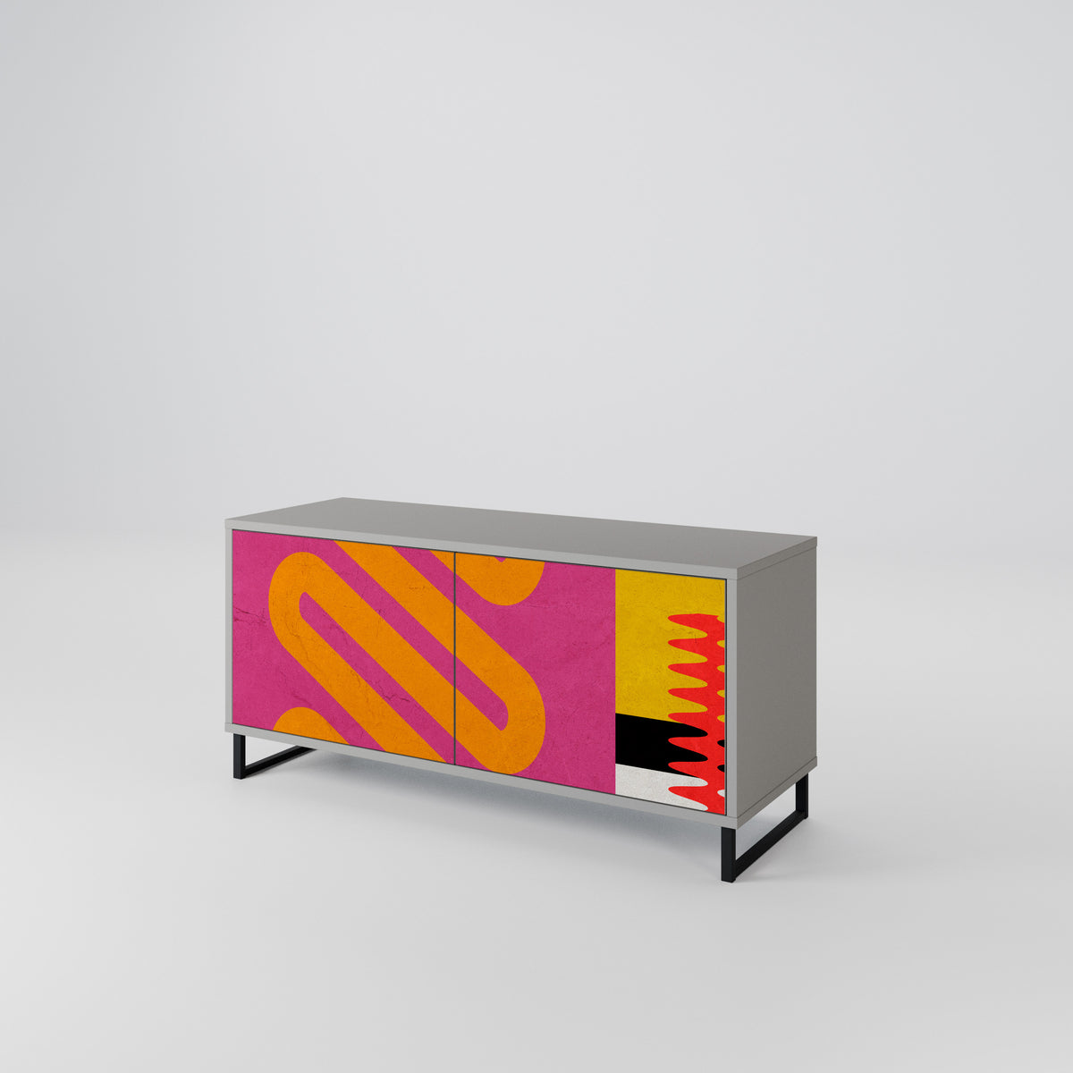 VIVID ART Compact 2-Door TV Cabinet