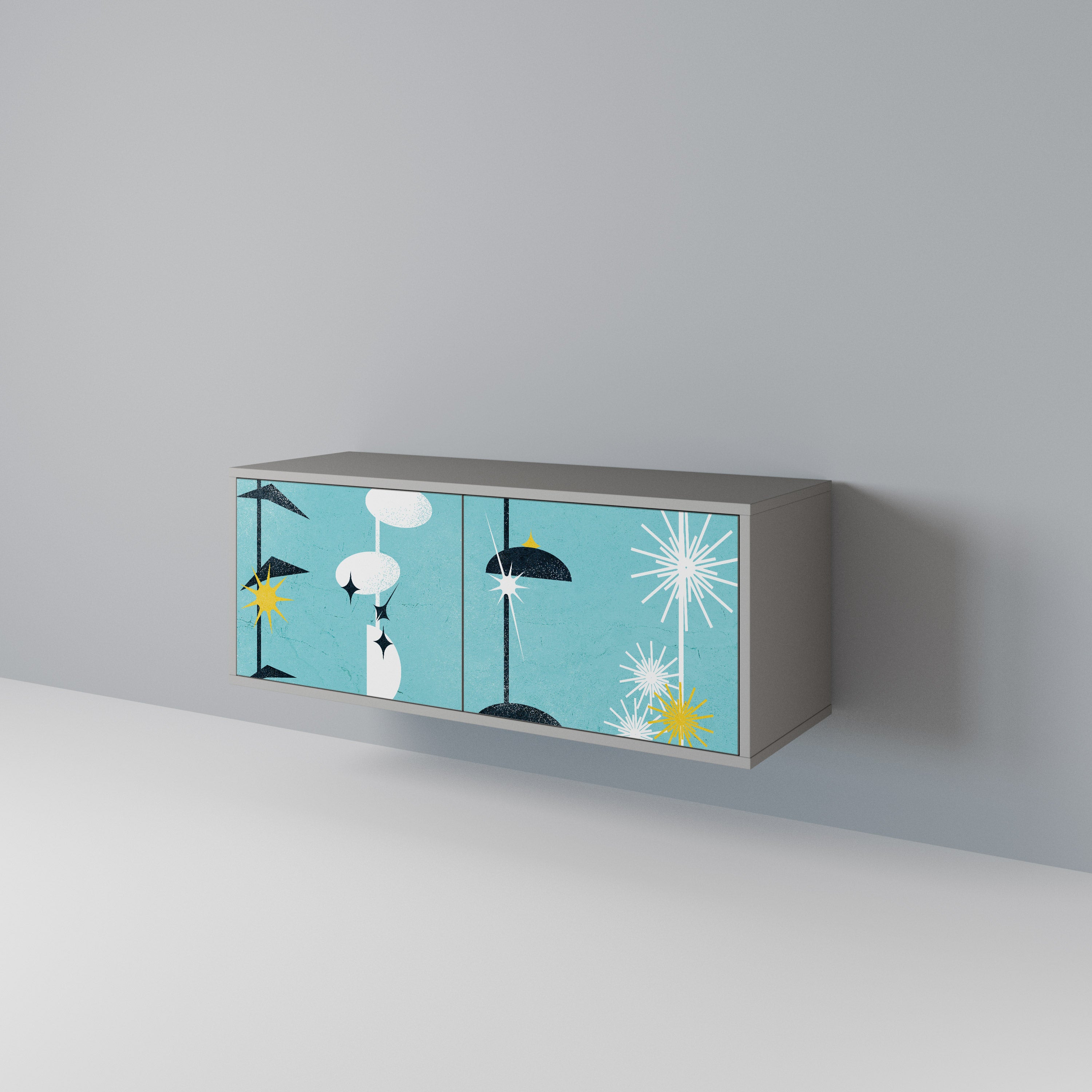 PATHS TO HAPPINESS Compact 2-Door TV Cabinet