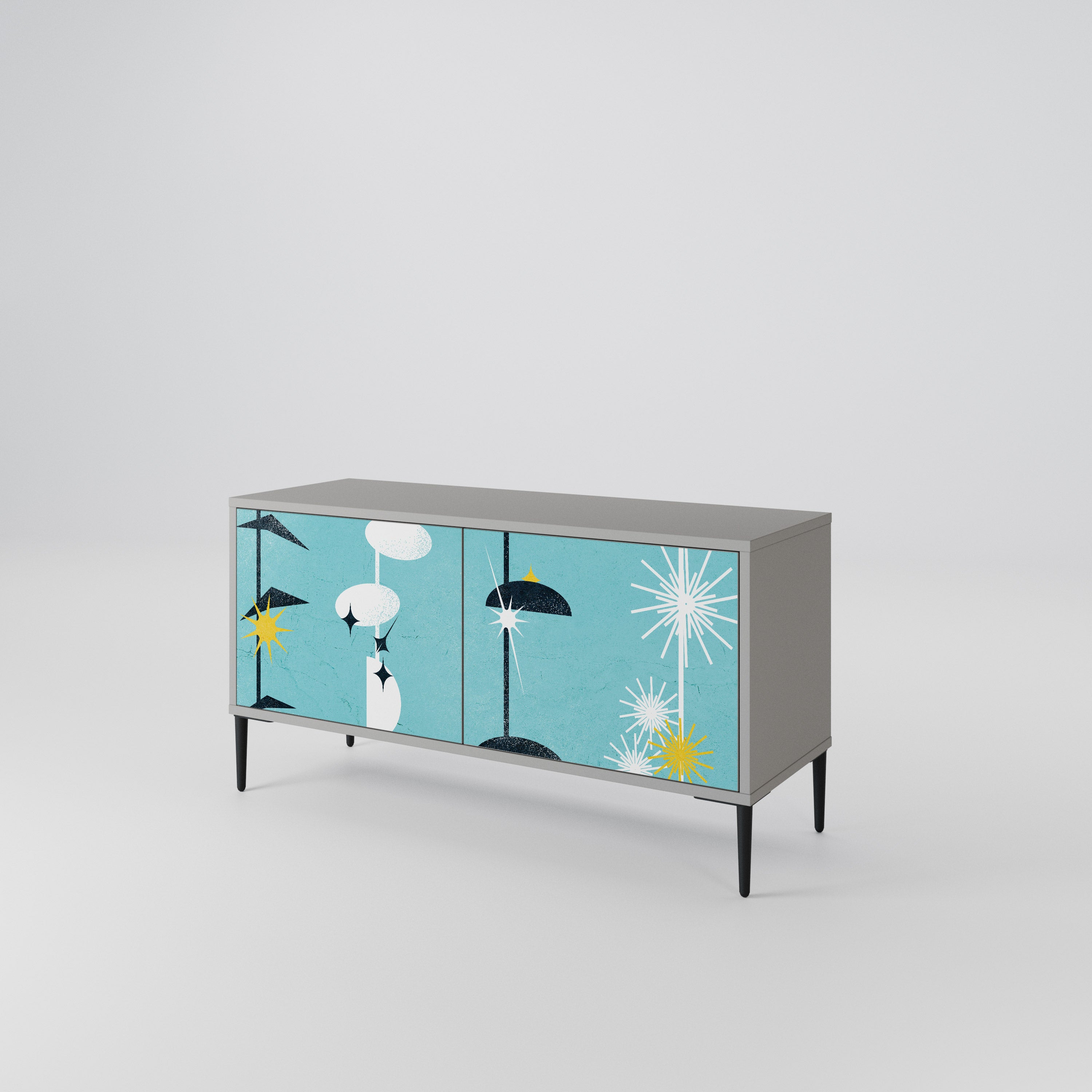 PATHS TO HAPPINESS Compact 2-Door TV Cabinet