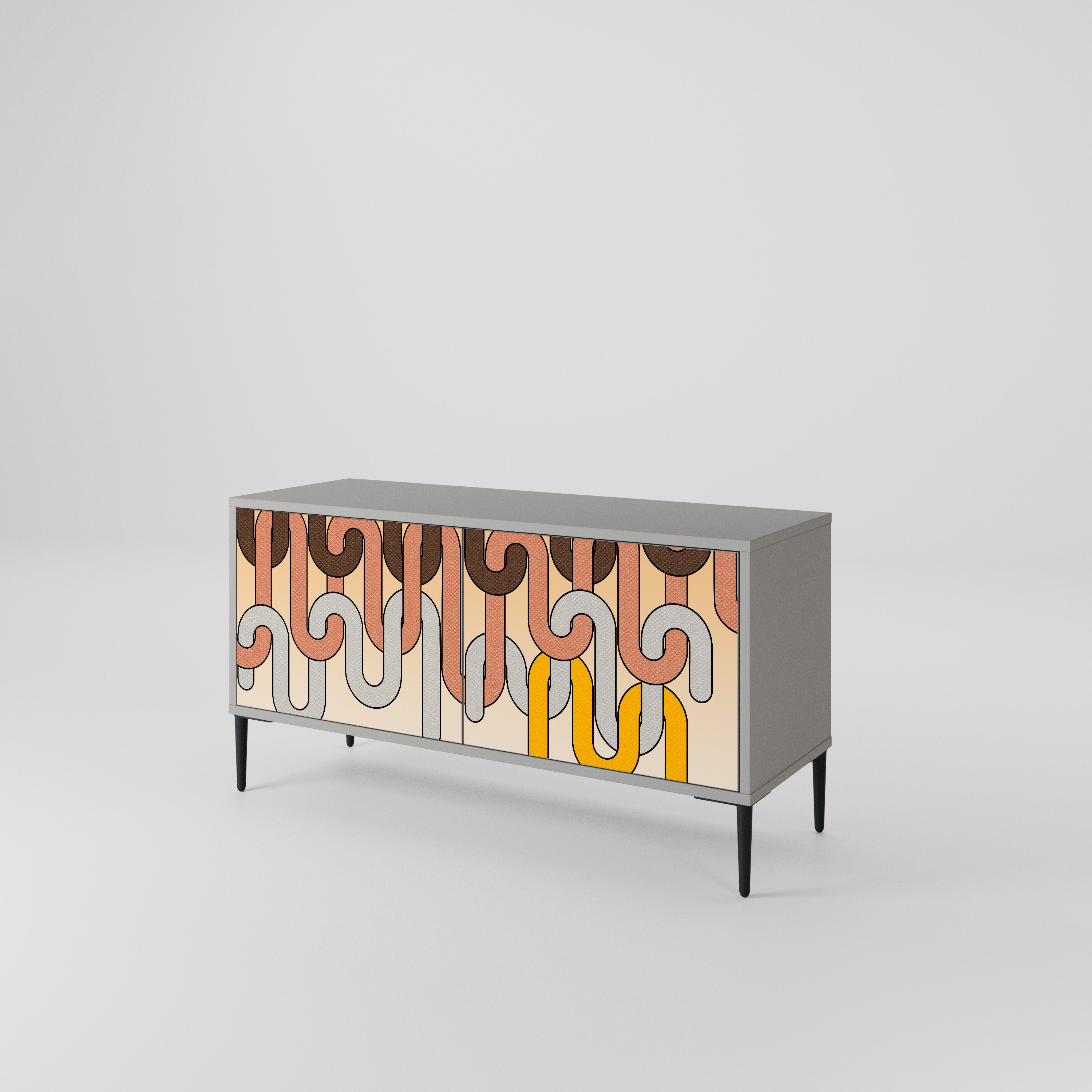 COLORFUL STRINGS Compact 2-Door TV Cabinet