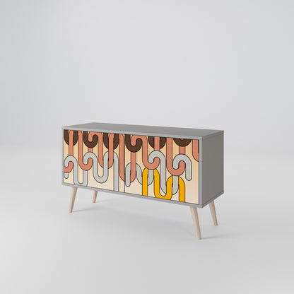 COLORFUL STRINGS Compact 2-Door TV Cabinet