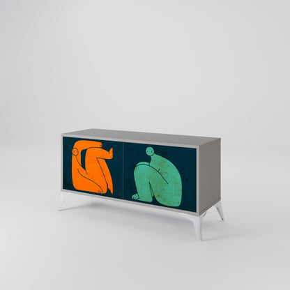 TOGETHER BUT SEPARATELY Compact 2-Door TV Cabinet