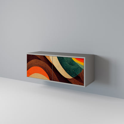 COLORFUL STRANDS Compact 2-Door TV Cabinet