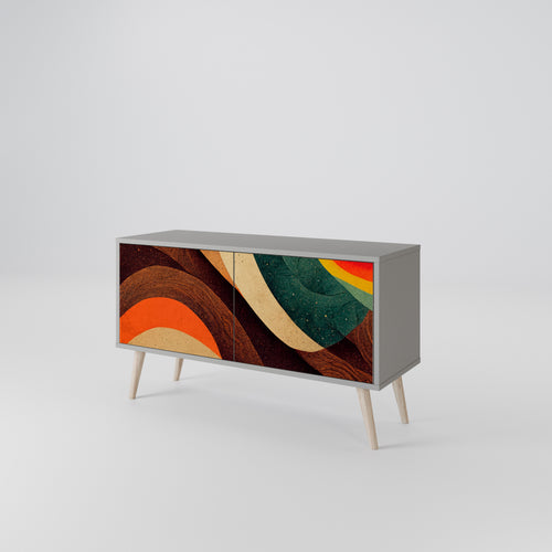 COLORFUL STRANDS Compact 2-Door TV Cabinet