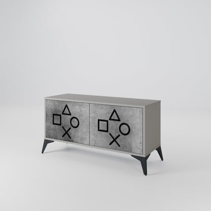 GAMER CHOICE Compact 2-Door TV Cabinet